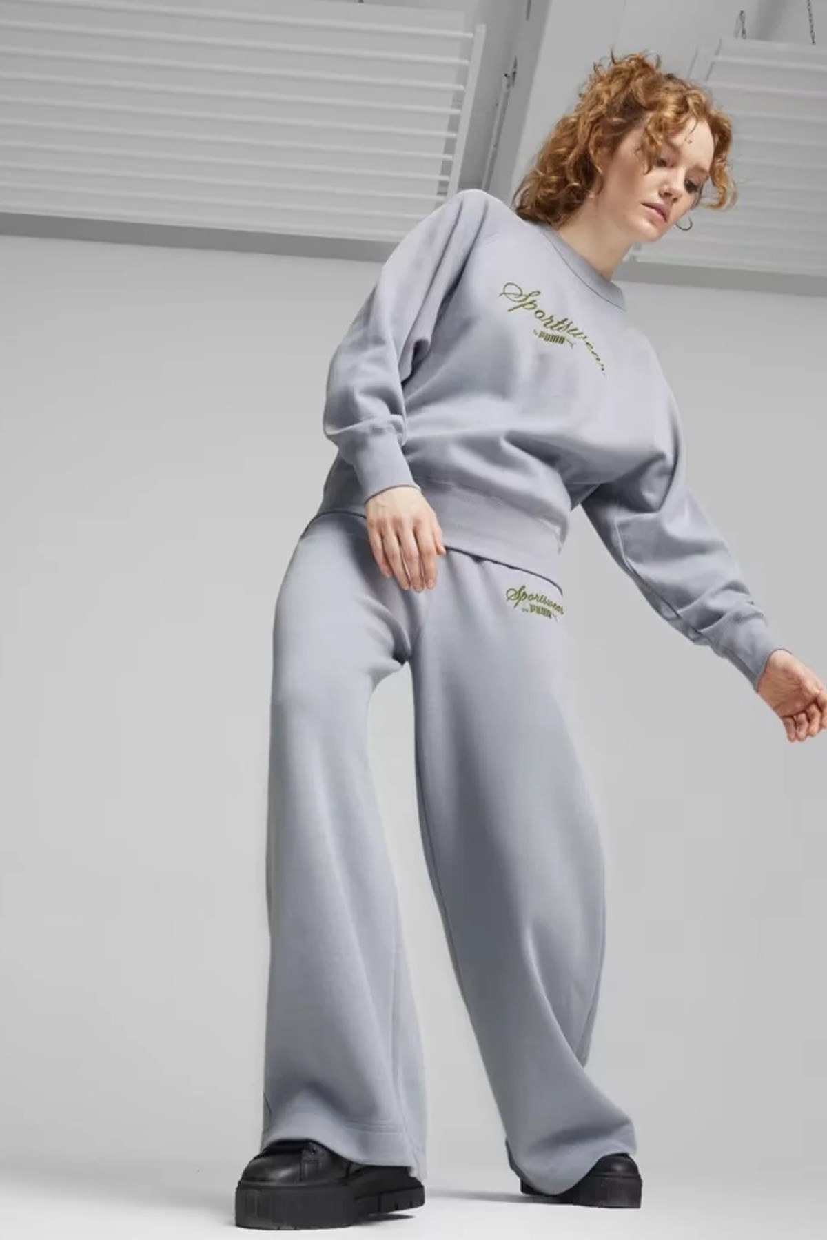 Puma Classıcs+ Relaxed Crew Erkek Sweat 62428963 Gri