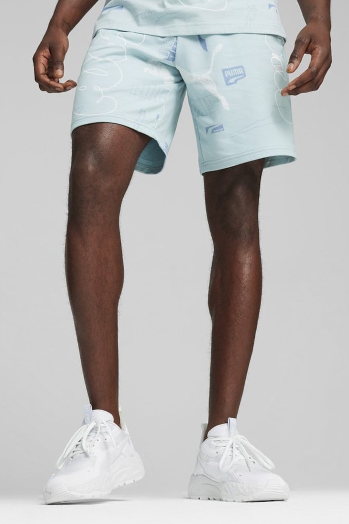 Puma Classıcs Brand Love Aop Erkek Şort 62430922 Mavi
