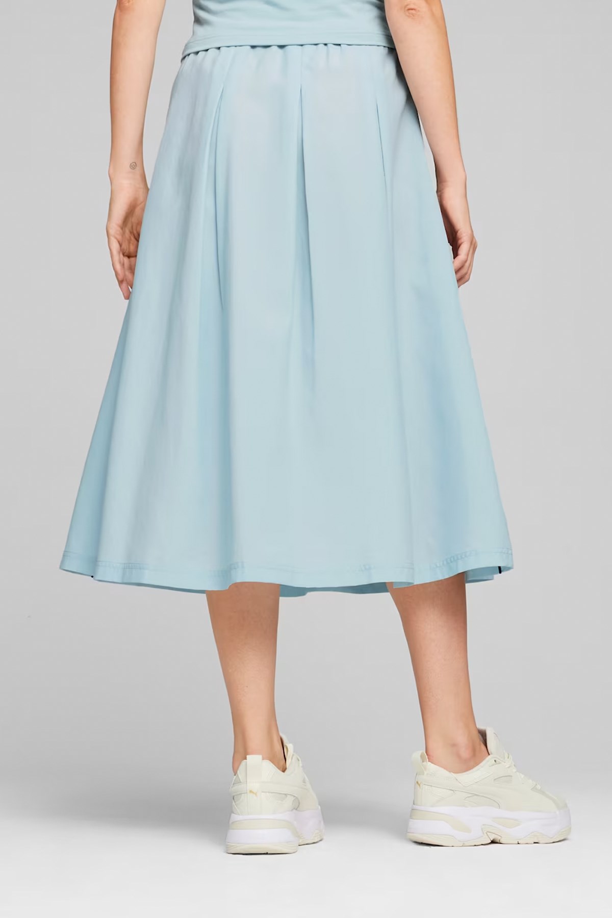 Puma Infuse Pleated Midi Skirt Etek 62431122 Mavi