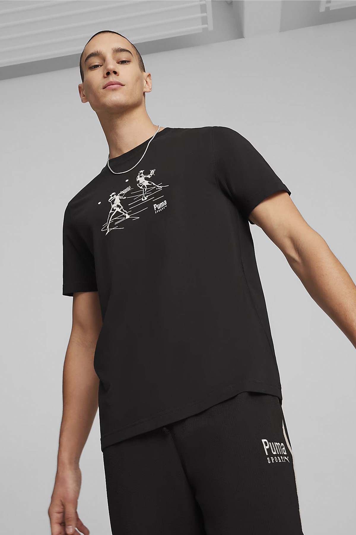 Puma Team Graphic Erkek Tişört 62433401 Siyah