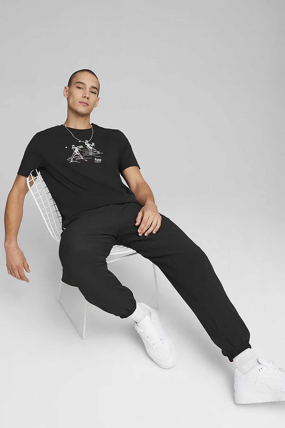 Puma Team Graphic Erkek Tişört 62433401 Siyah