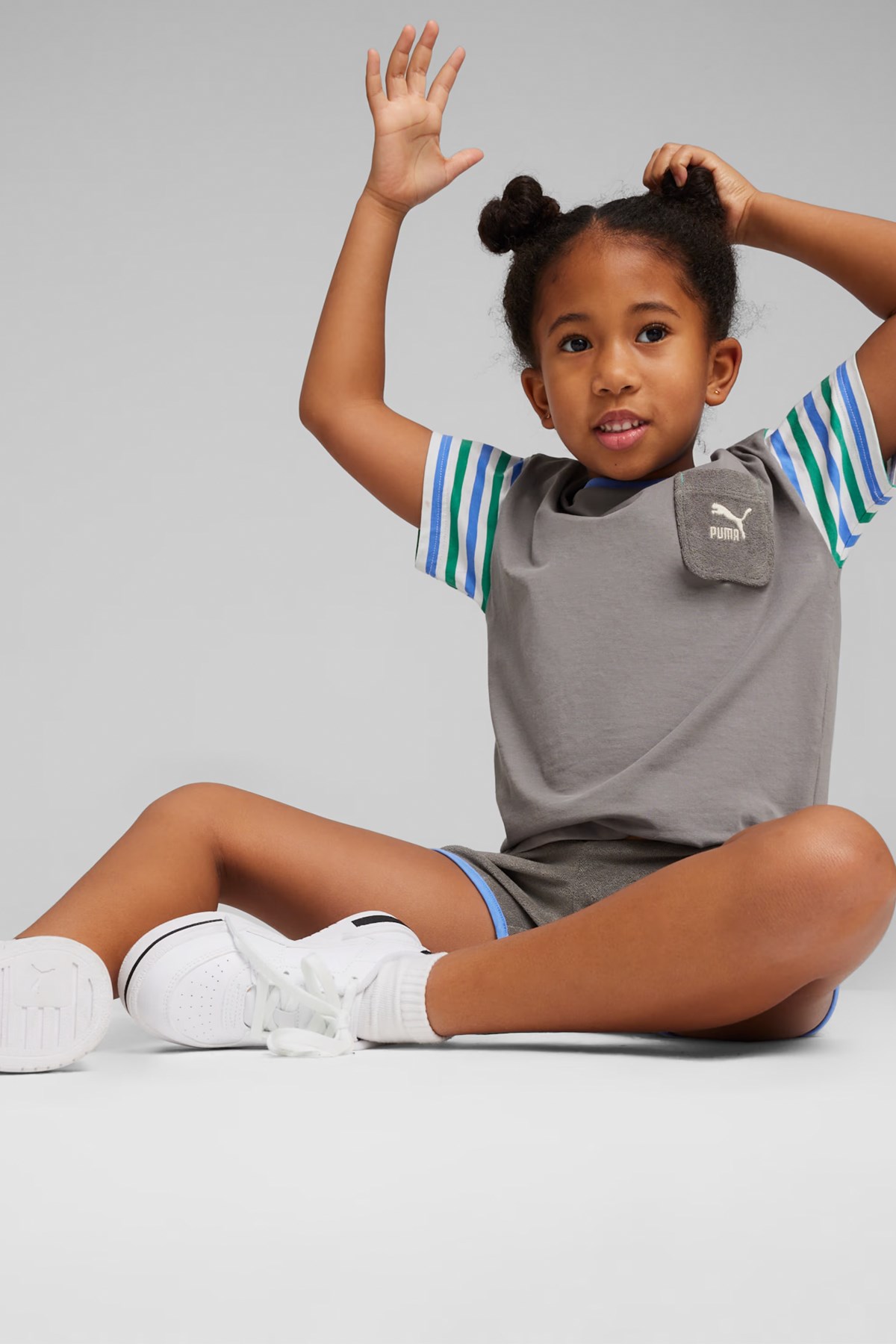 Puma Summer Camp Classıcs Çocuk Tişört 62435855 Gri