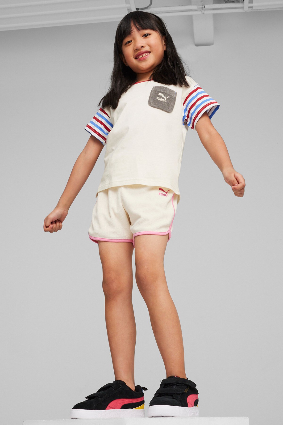 Puma Summer Camp Classıcs Çocuk Tişört 62435887 Ekru