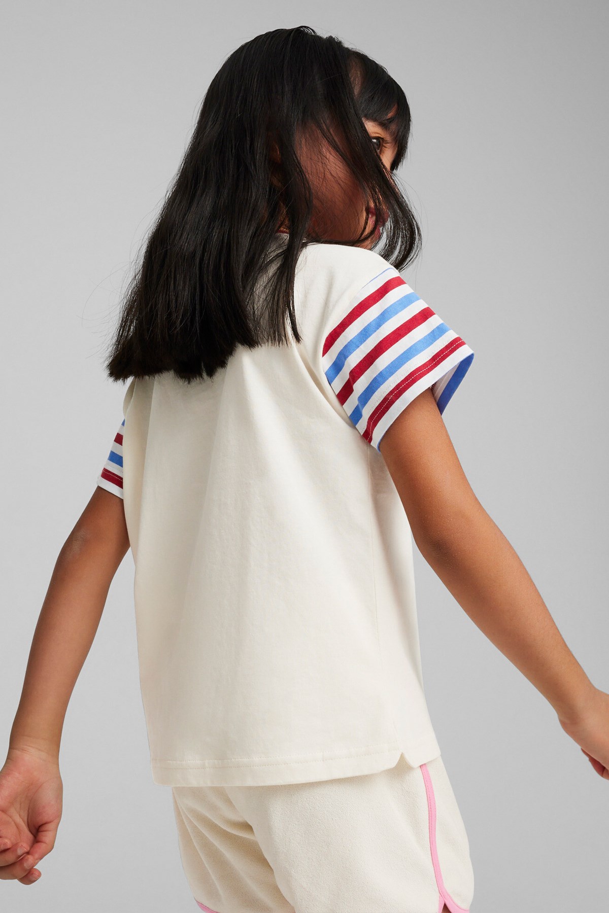 Puma Summer Camp Classıcs Çocuk Tişört 62435887 Ekru