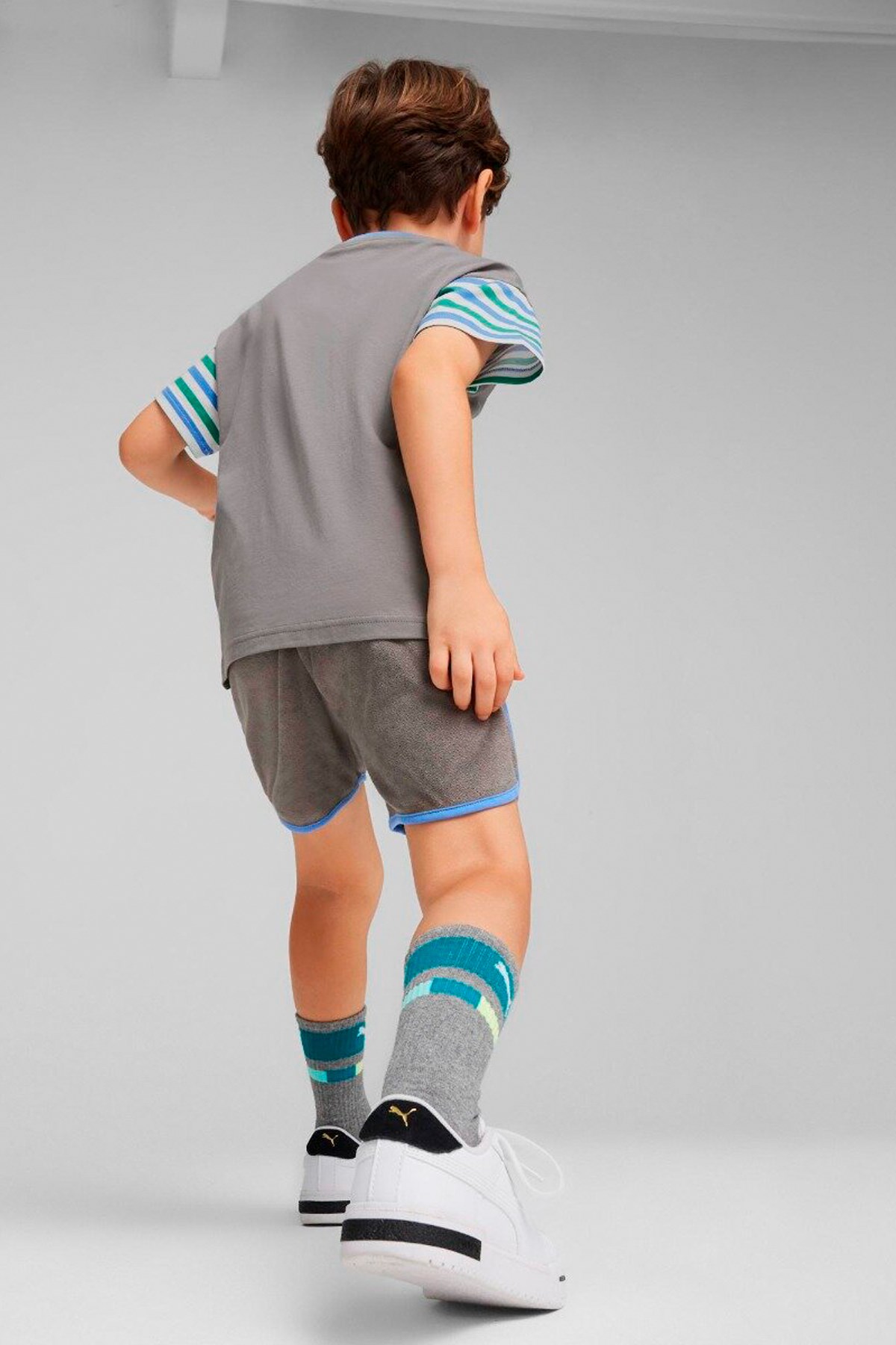 Puma Summer Camp Classıcs Çocuk Şort 62436455 Gri