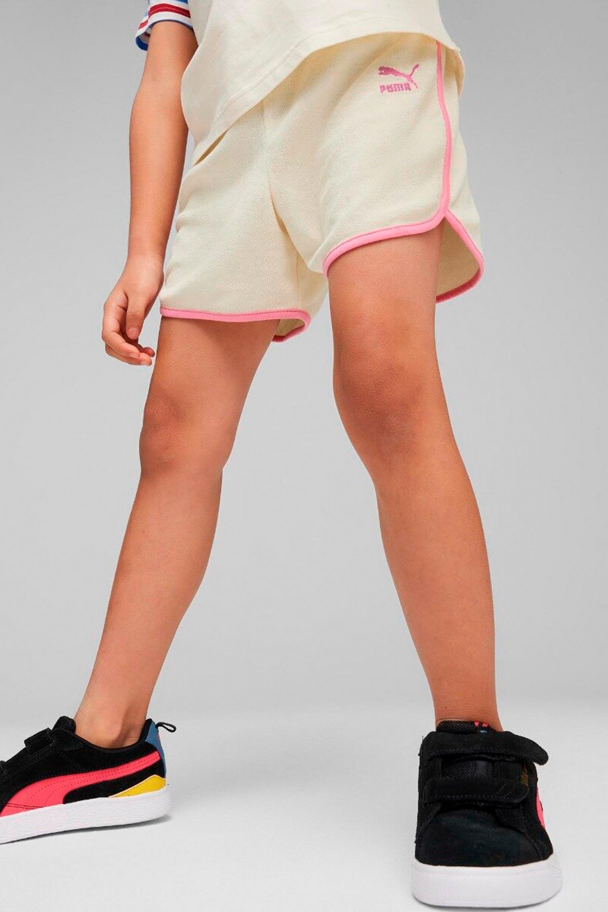 Puma Summer Camp Classıcs Çocuk Şort 62436487 Ekru