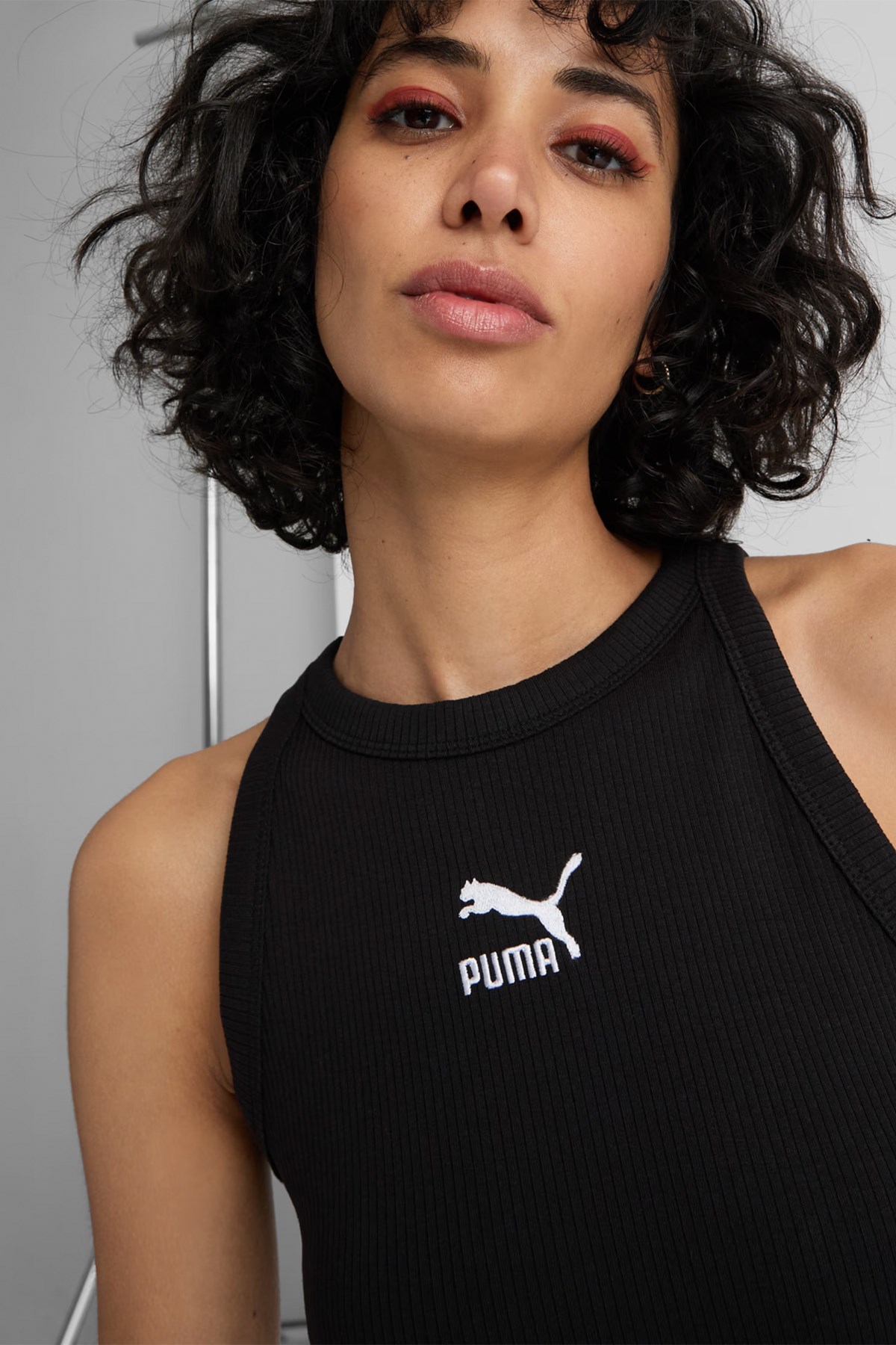 Puma Classıcs Ribbed Slim Kadın Atlet 62437101 Siyah