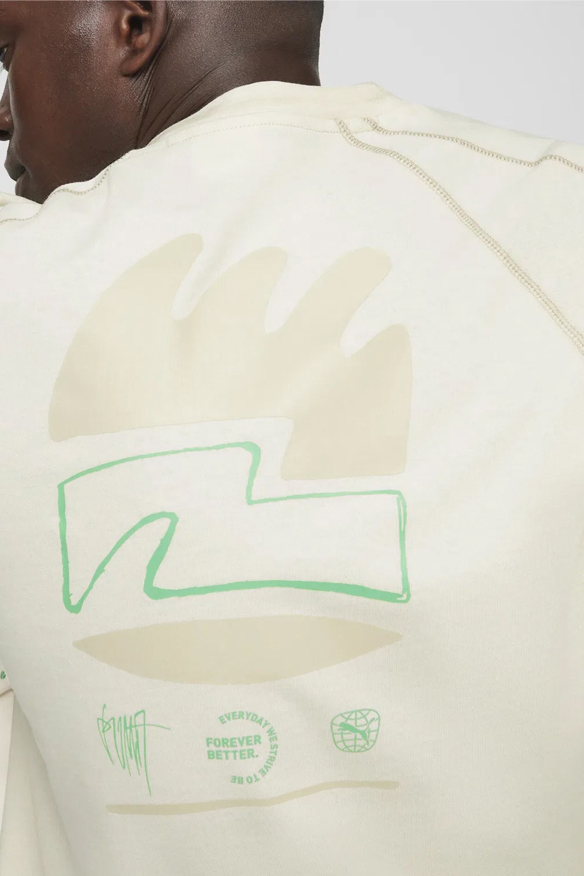 Puma Downtown Re:Collectıon Erkek Tişört 62440287 Ekru