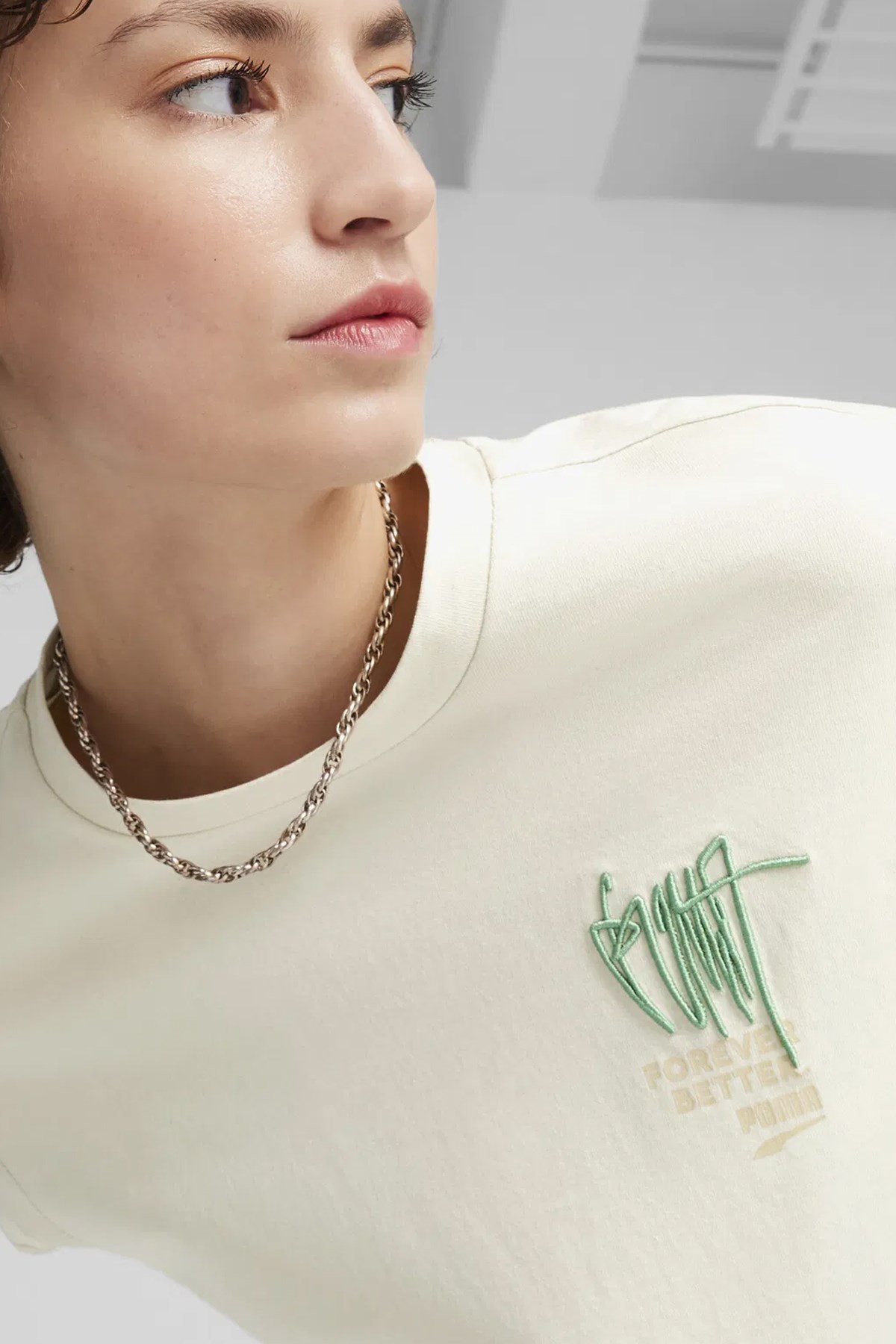 Puma Downtown Re:Collectıon Erkek Tişört 62440287 Ekru