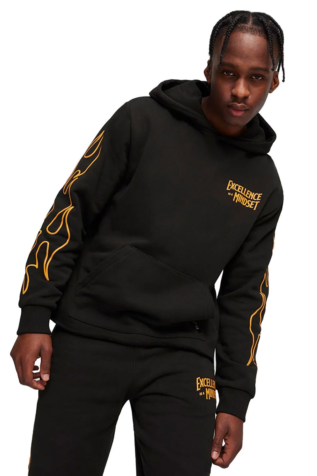 Puma Caution Hoodie Erkek Kapüşonlu Sweat 62475901 Siyah
