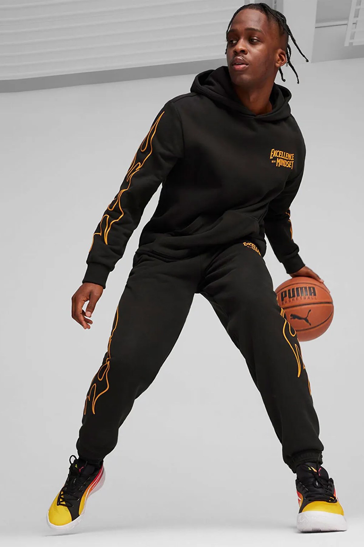 Puma Caution Hoodie Erkek Kapüşonlu Sweat 62475901 Siyah