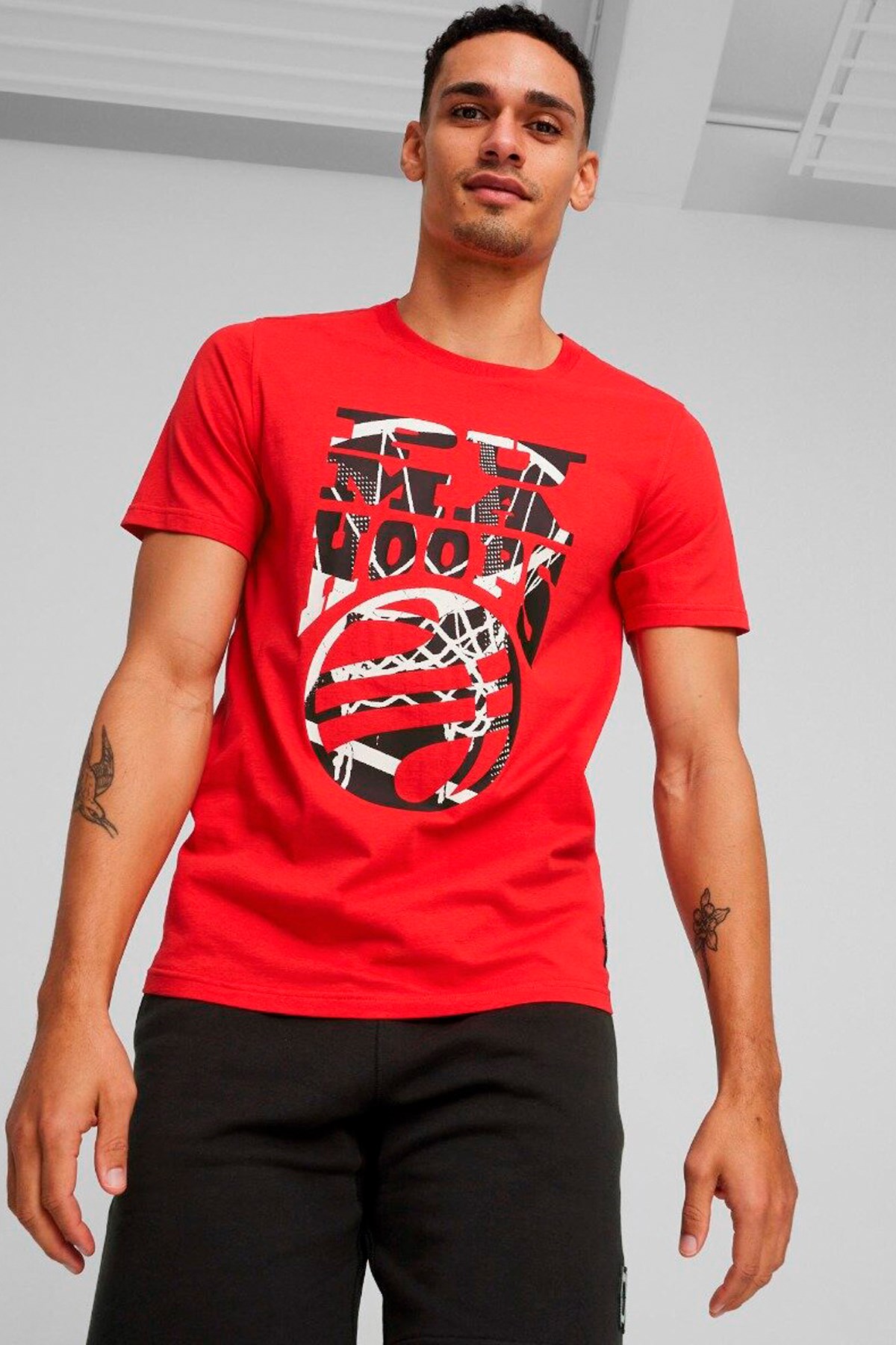 Puma The Hooper Erkek Tişört 62482702 Kırmızı