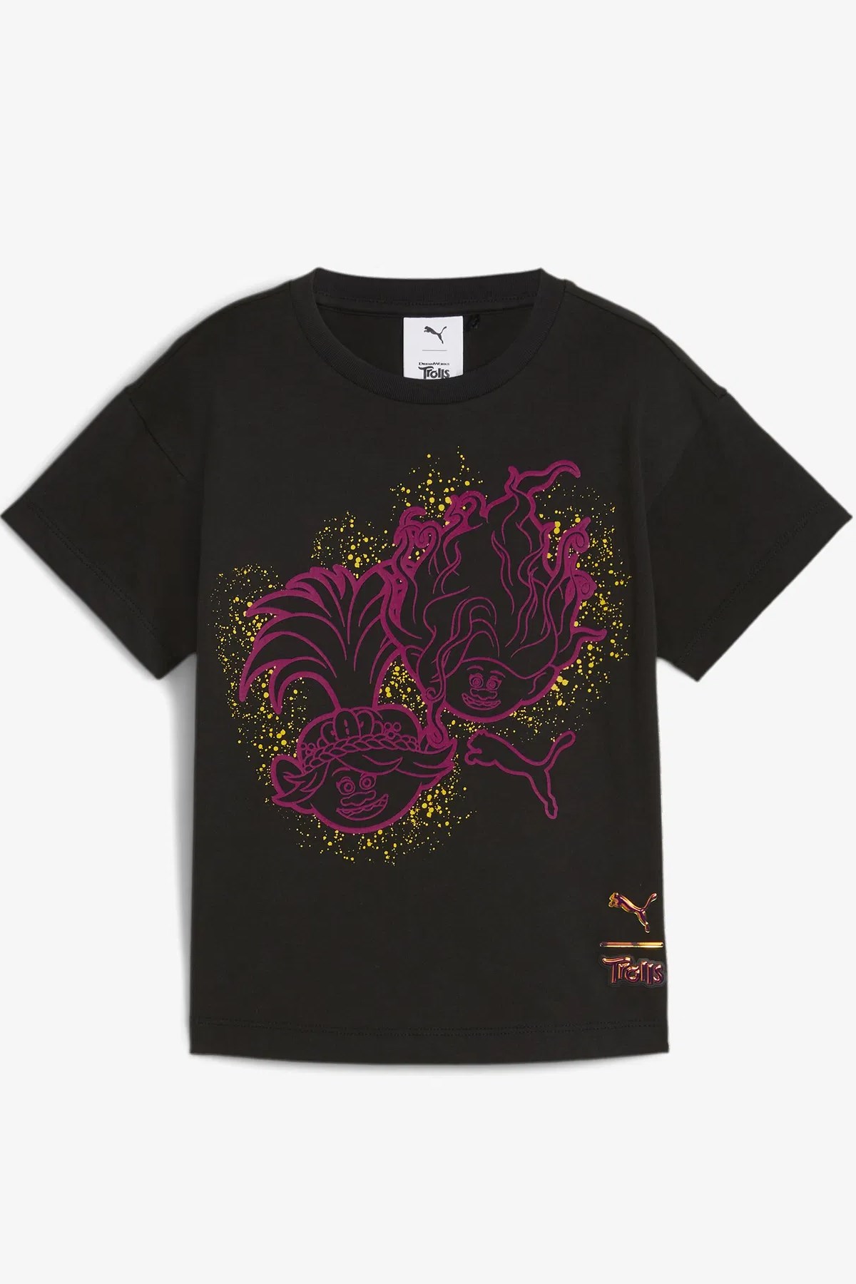 Puma X Trolls Graphic Çocuk Tişört 62484401 Siyah