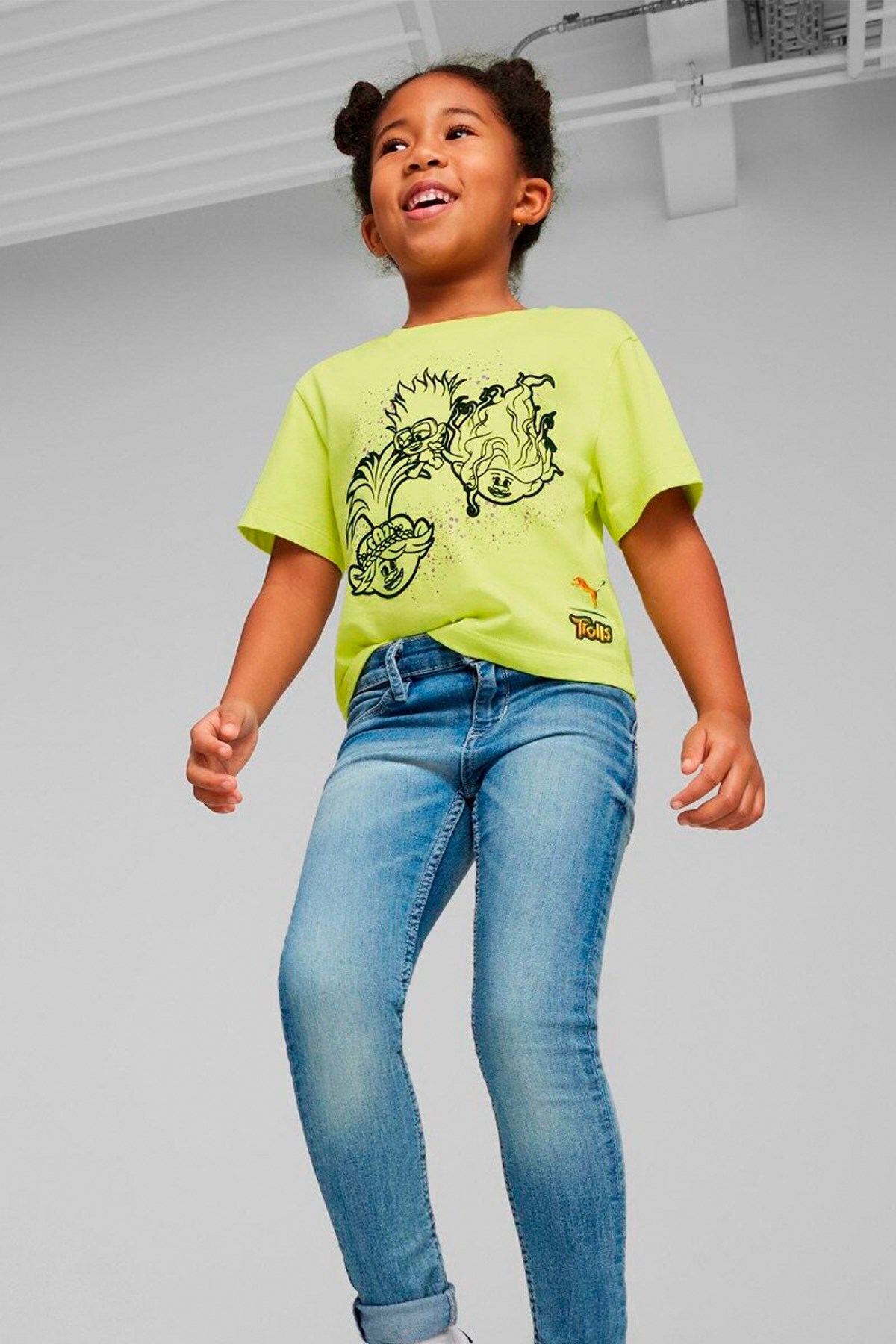 Puma X Trolls Graphic Çocuk Tişört 62485438 Sarı