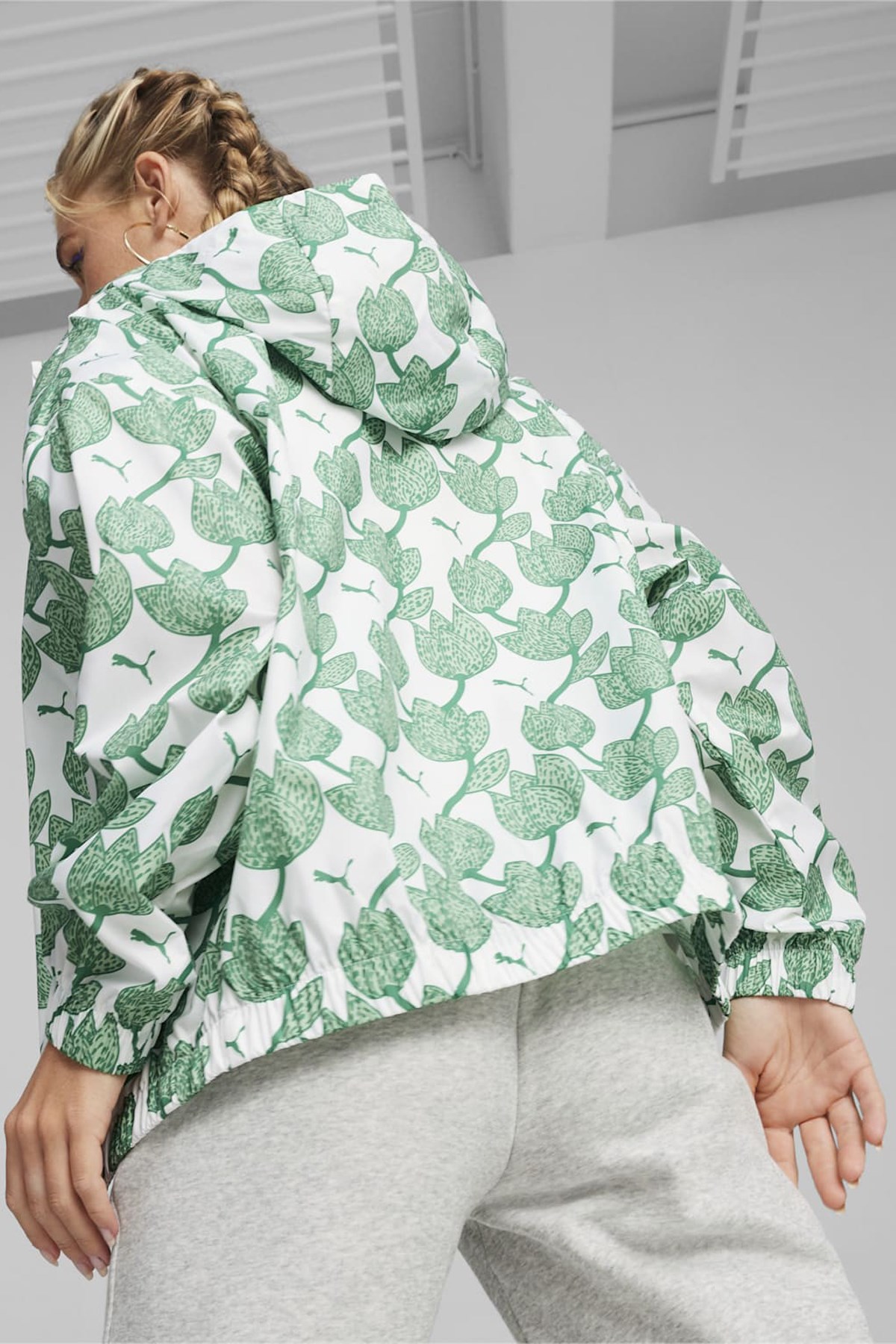 Puma Blossom Aop Kadın Rüzgarlık 62497686 Yeşil