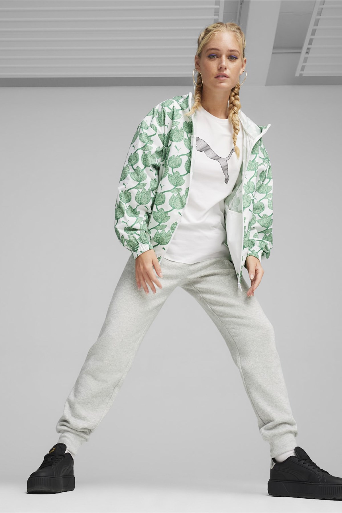 Puma Blossom Aop Kadın Rüzgarlık 62497686 Yeşil