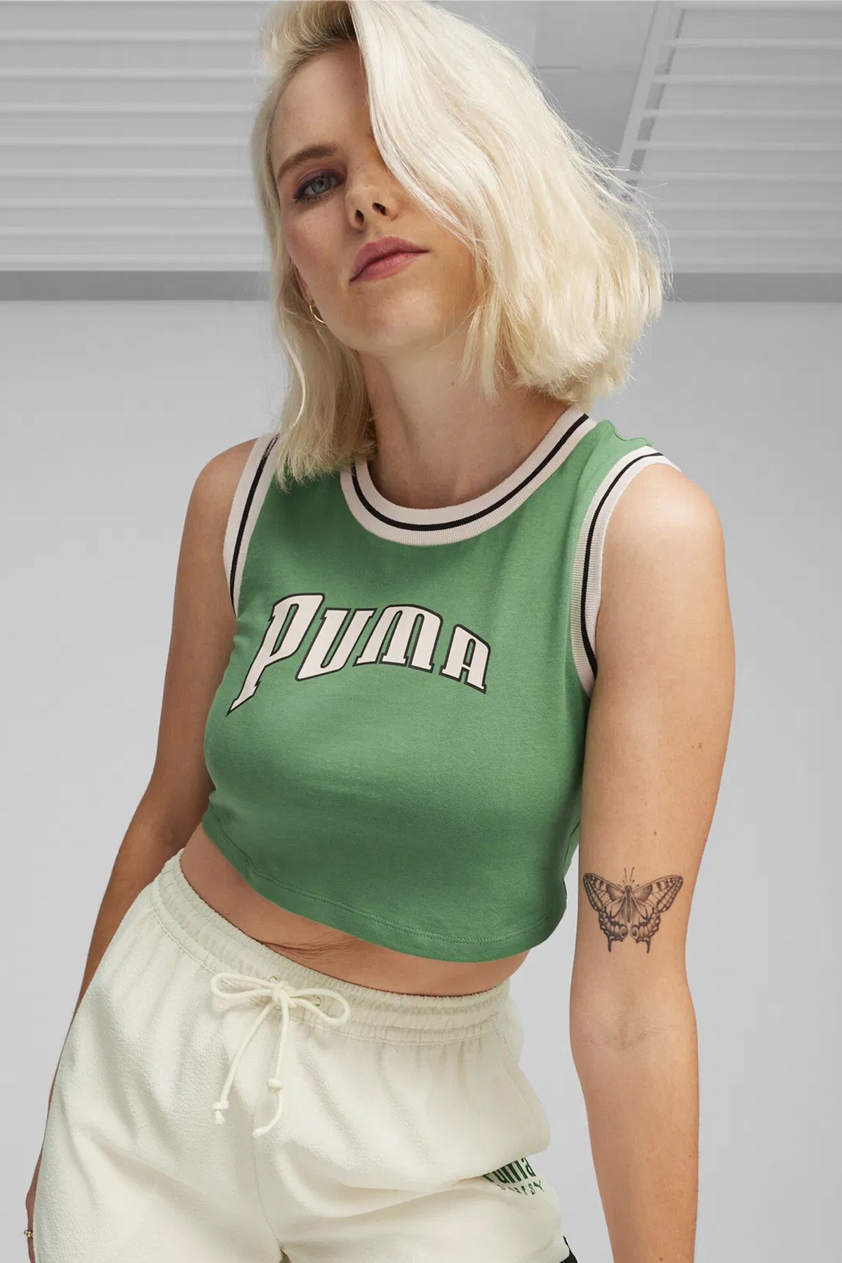Puma Team For The Fanbase Kadın Crop 62502486 Yeşil