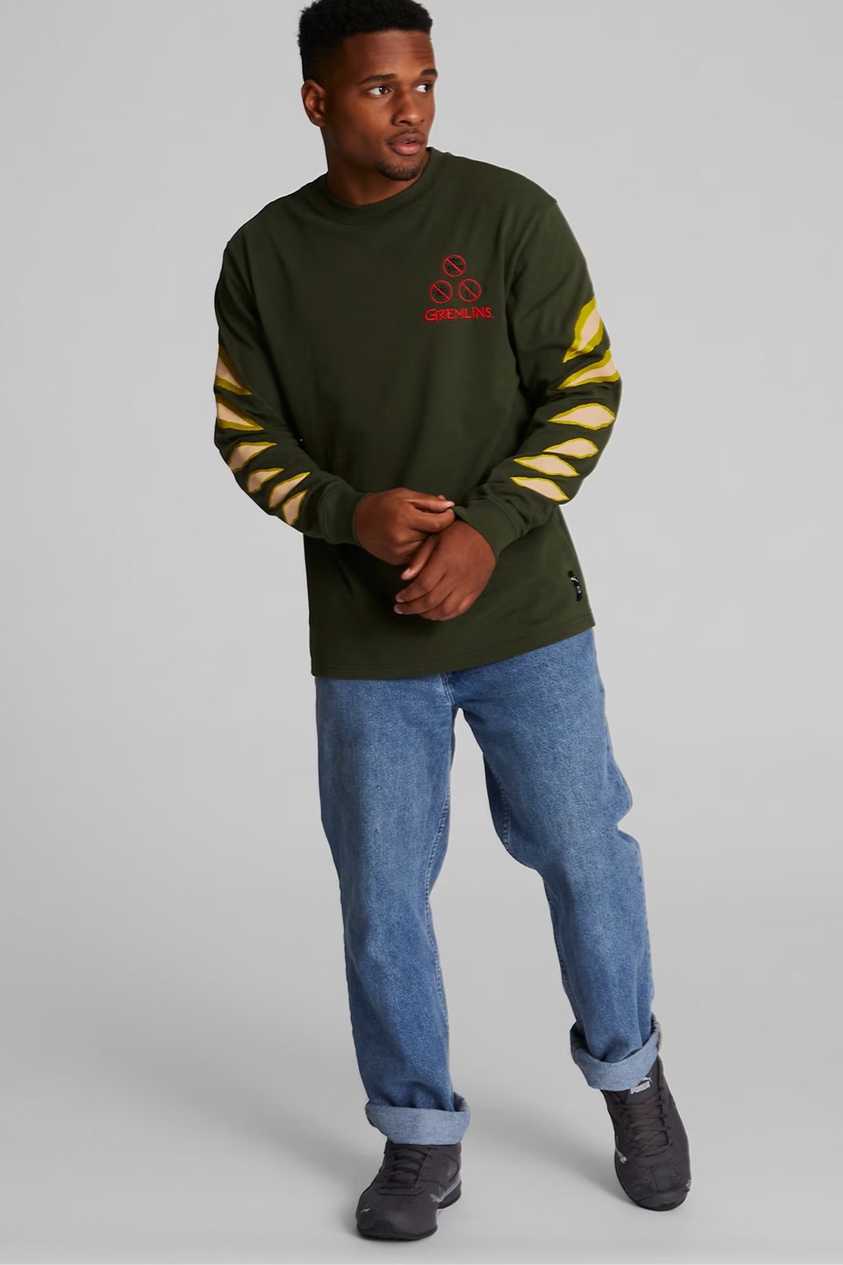 Puma Gremlins Ls Erkek Sweat 62535701 Siyah