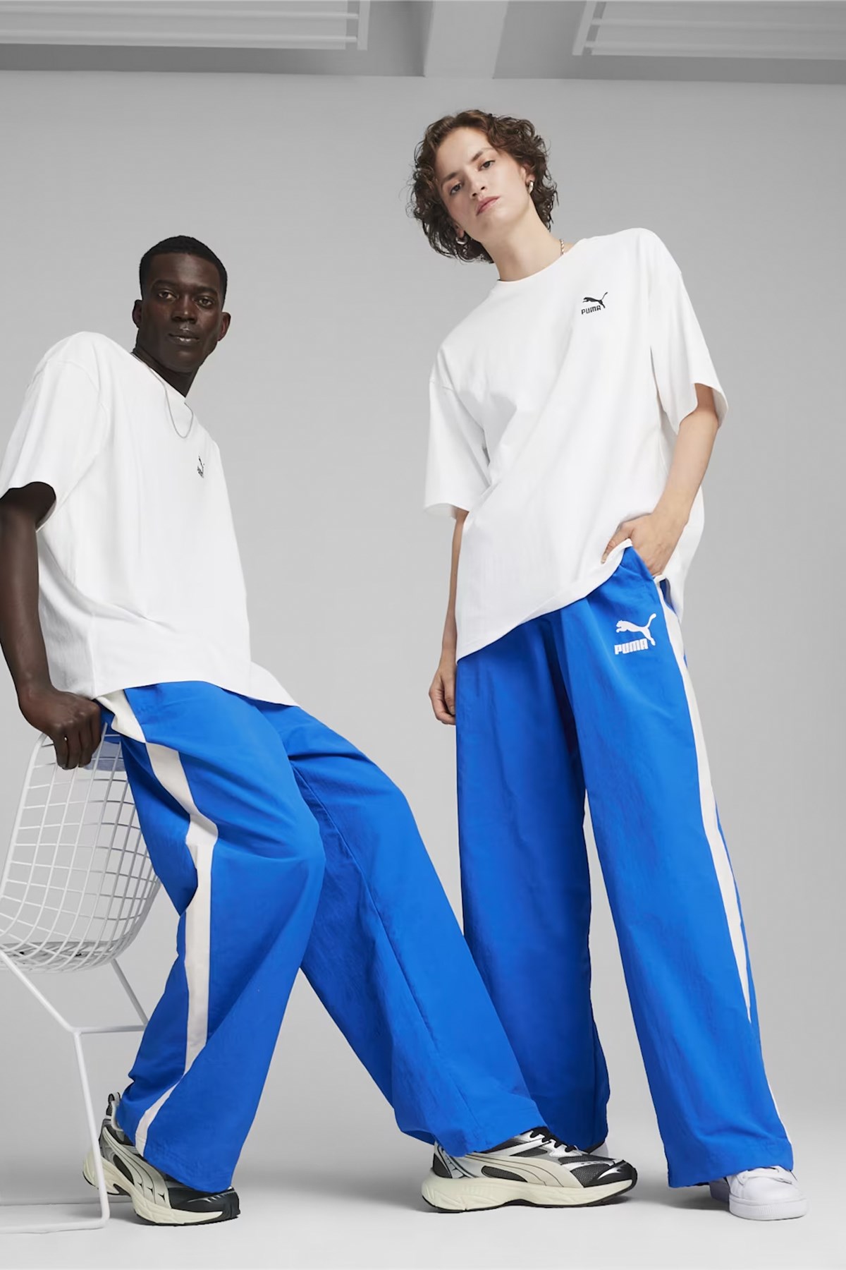 Puma T7 Oversized Woven Erkek Oversize Tek Alt 62693158 Mavi