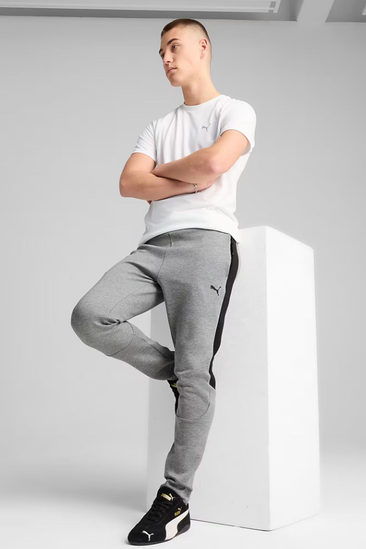 Puma Evostripe Core Erkek Eşofman Altı Gri