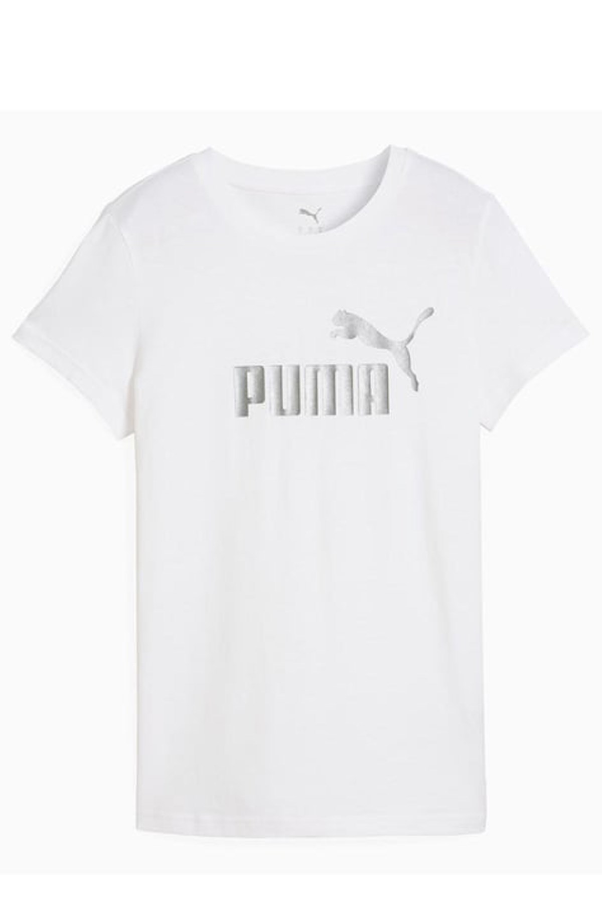 Puma Metallic No. 1 Logo Kadın Tişört 63153602 Beyaz