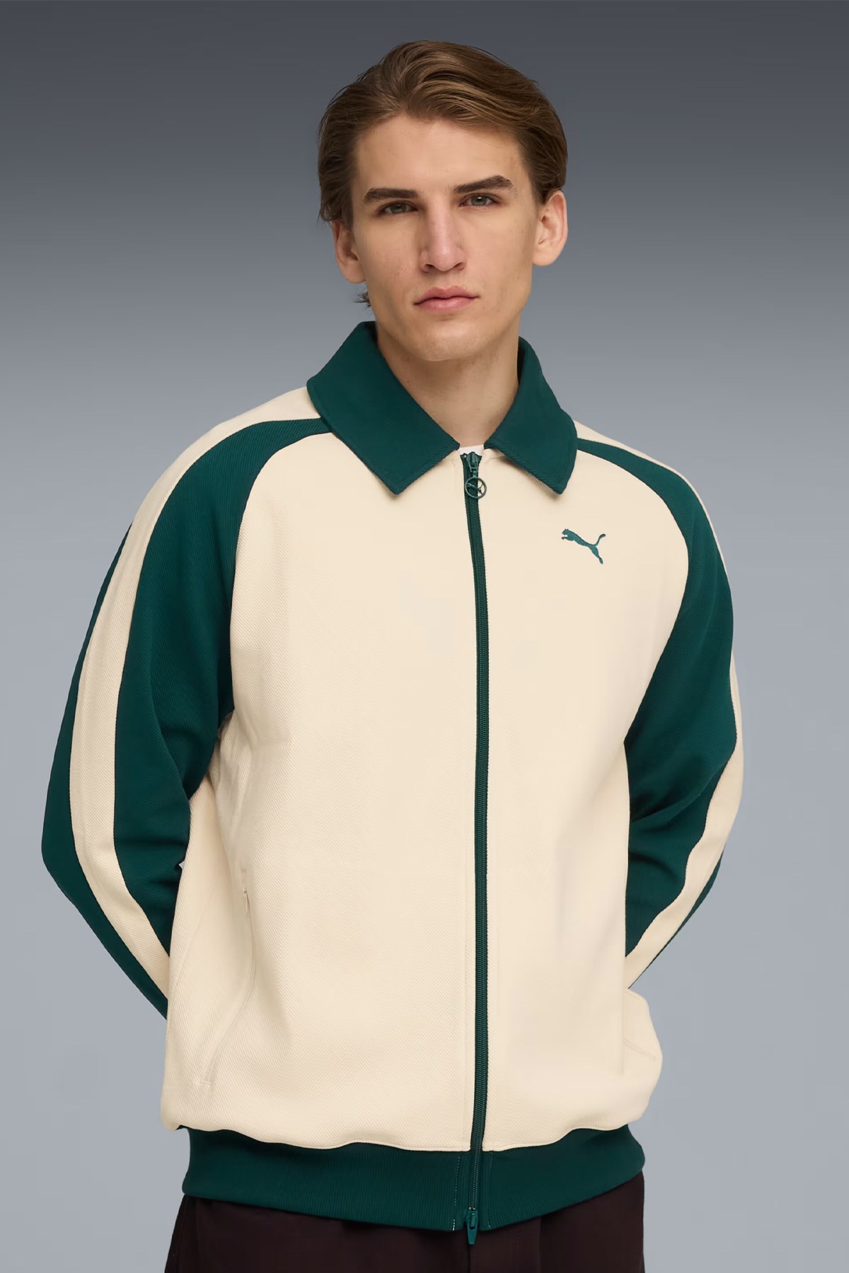 Puma T7 Relaxed Track Unisex Ceket Bej
