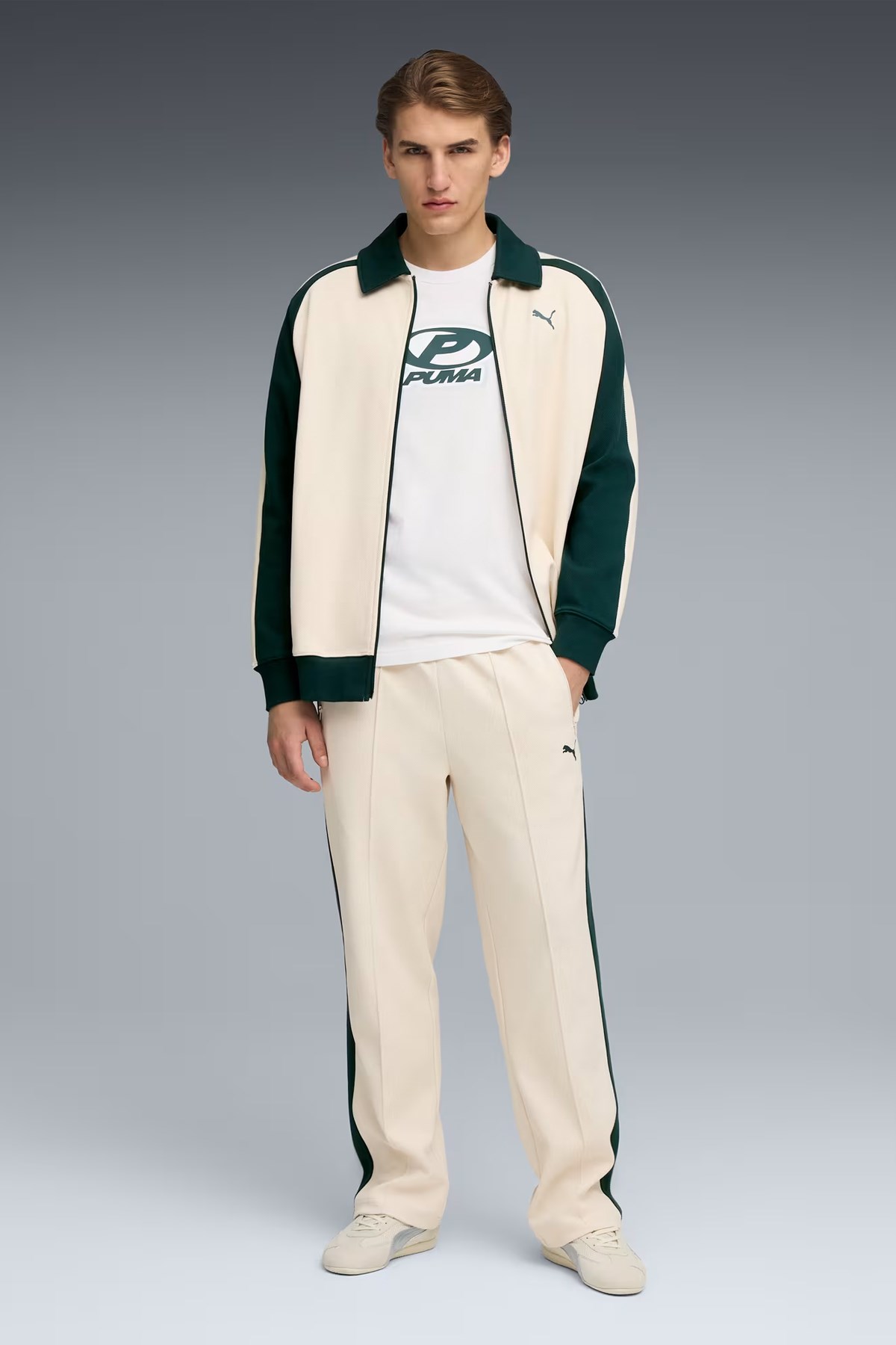 Puma T7 Relaxed Track Unisex Eşofman Altı Bej