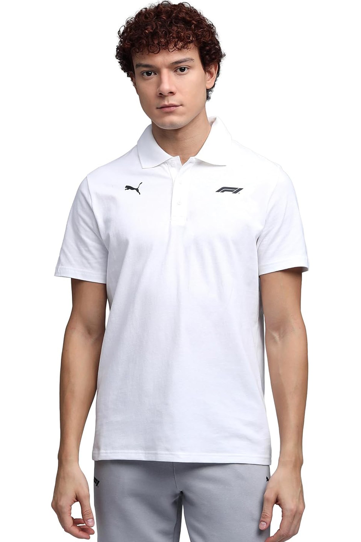 Puma F1 Ess Logo Erkek Tişört 63326502 Beyaz