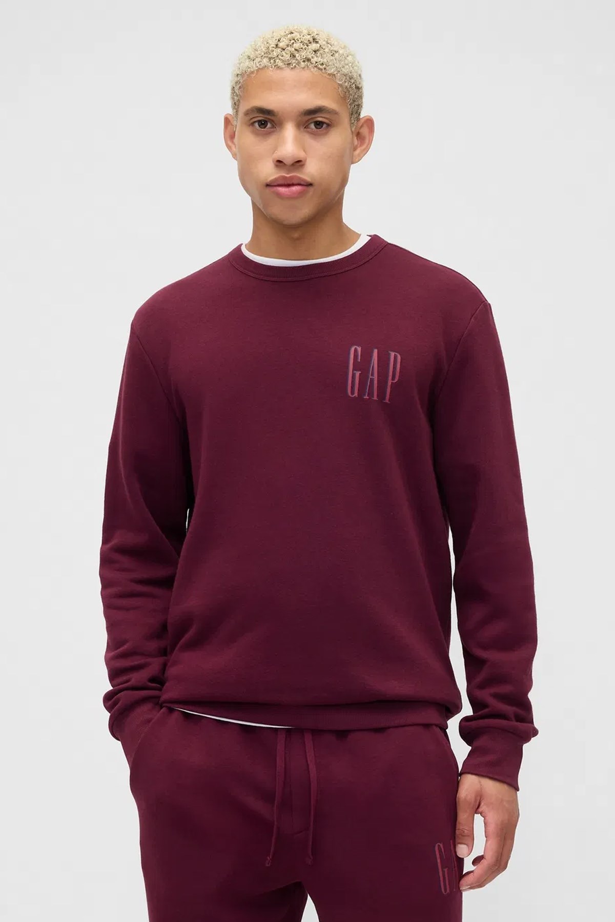 Gap V-Lw Db Fleece Erkek Sweatshirt 645634011 Kırmızı