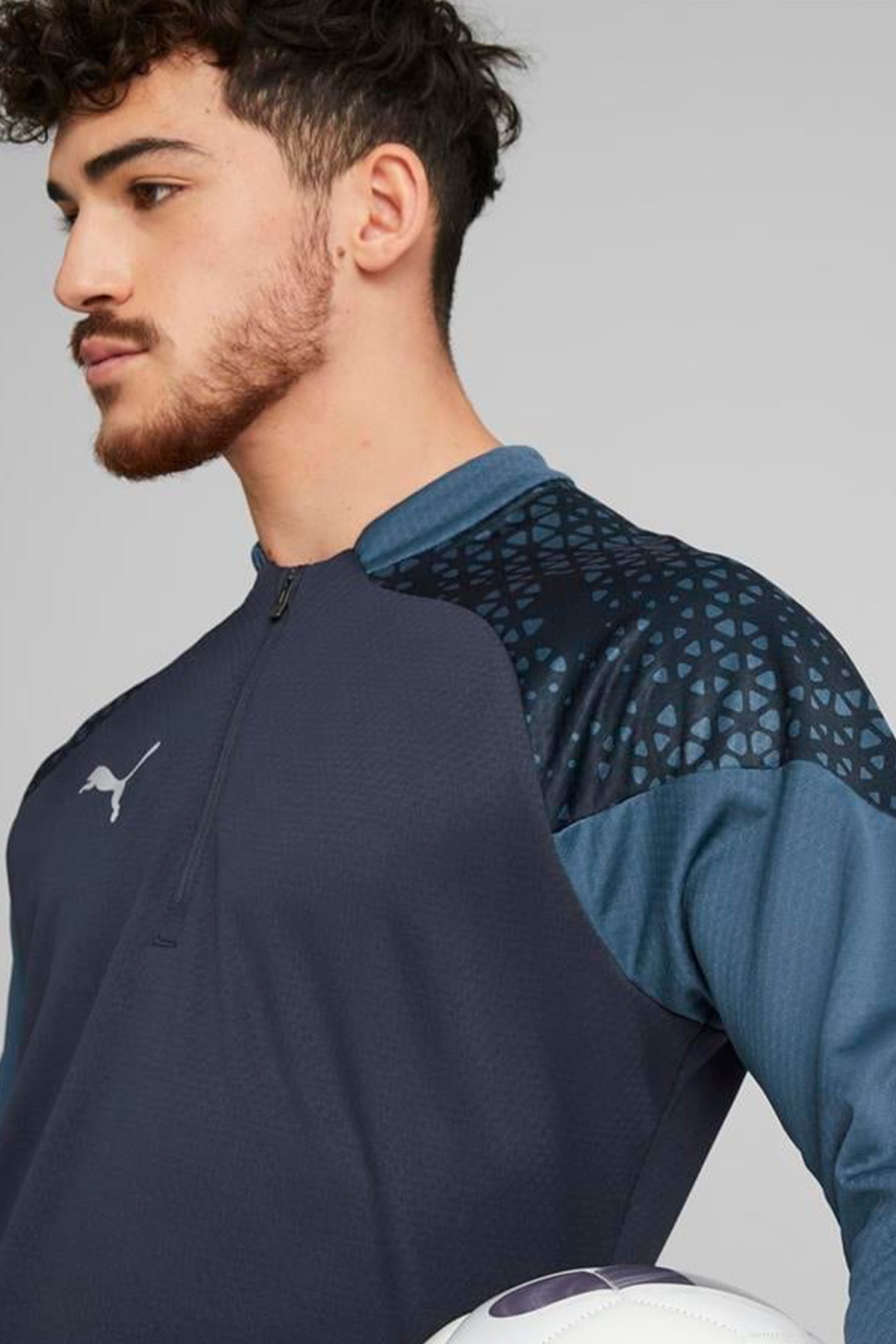 Puma Teamcup Training Yarım Fermuar Antreman Sweat 65798206 Lacivert