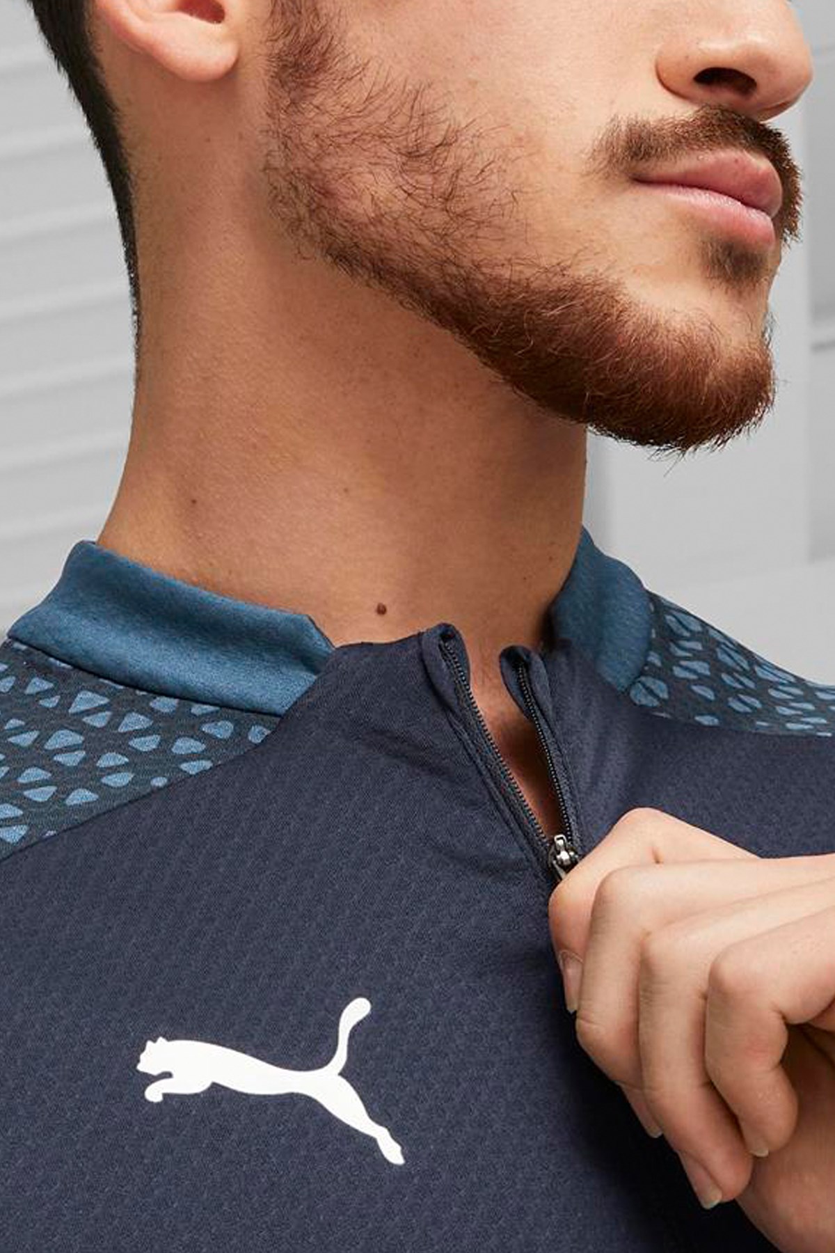 Puma Teamcup Training Yarım Fermuar Antreman Sweat 65798206 Lacivert