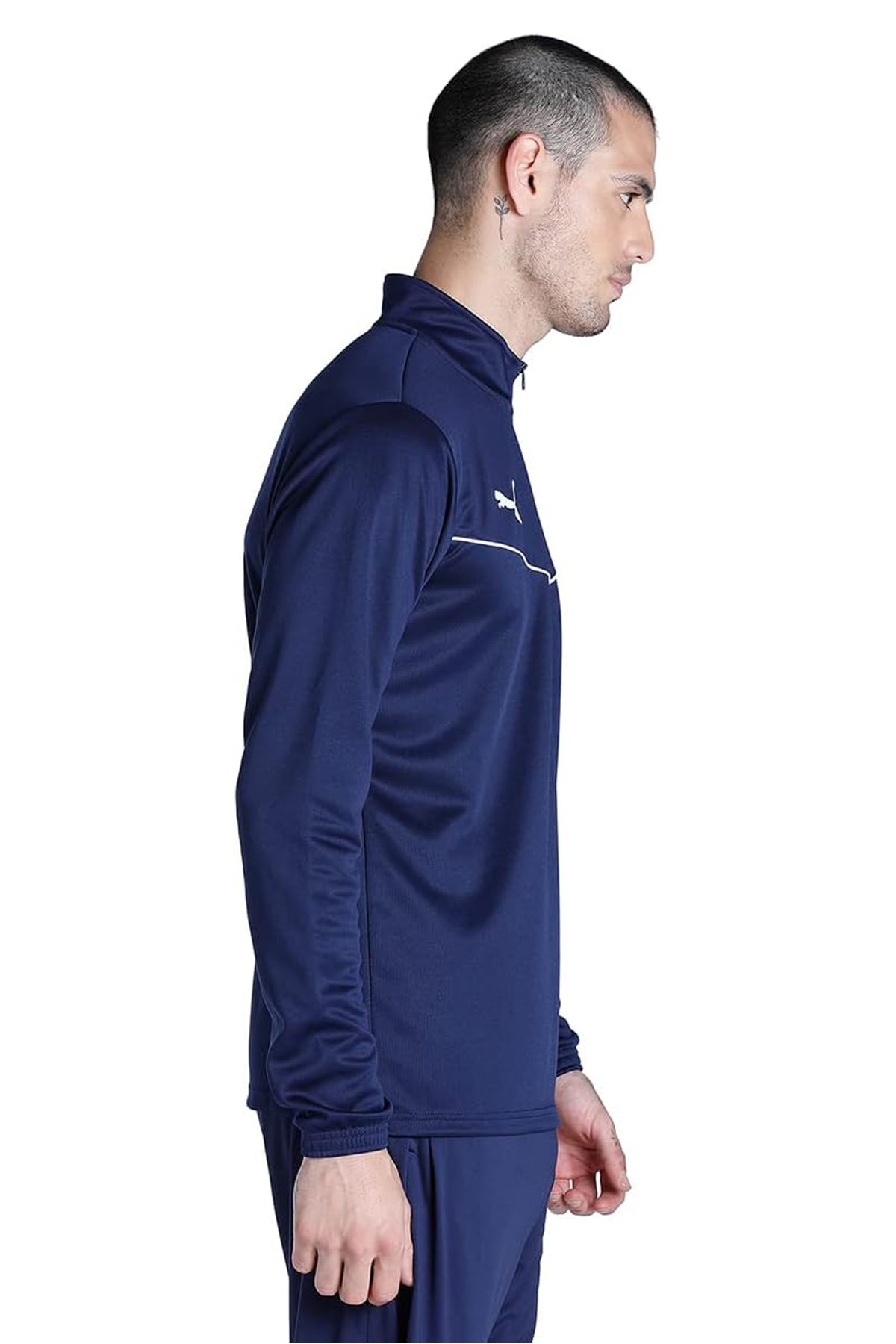Puma Team Rise 1/4 Fermuarlı Erkek Sweat 65909706 Lacivert