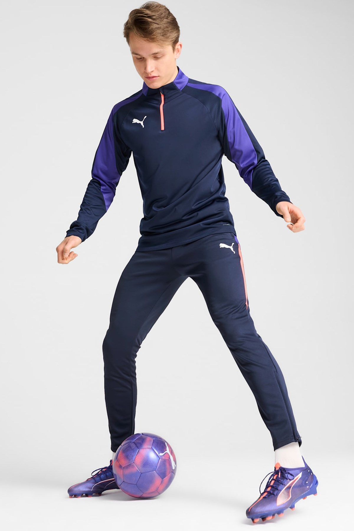 Puma individualliga Erkek fermuarlı sweatshirt 65951501 Lacivert