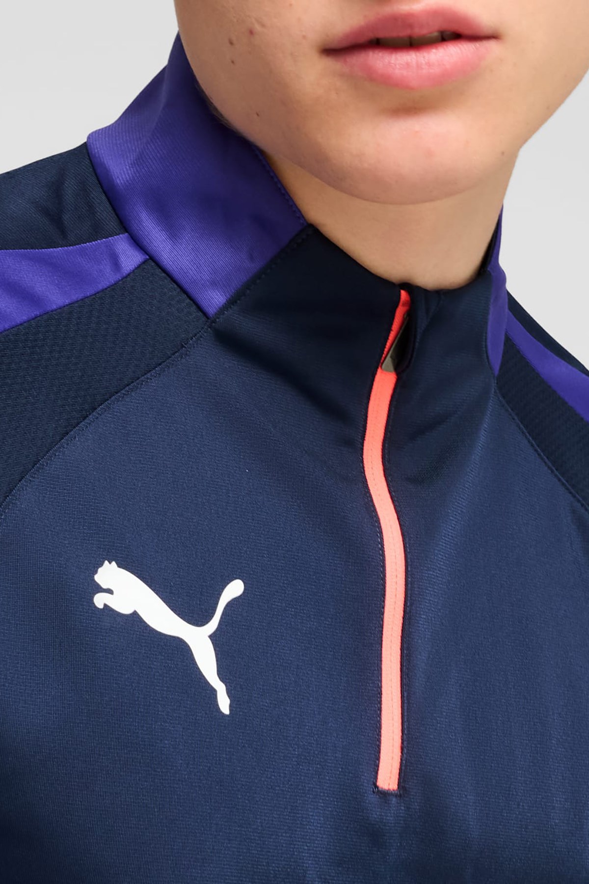 Puma individualliga Erkek fermuarlı sweatshirt 65951501 Lacivert