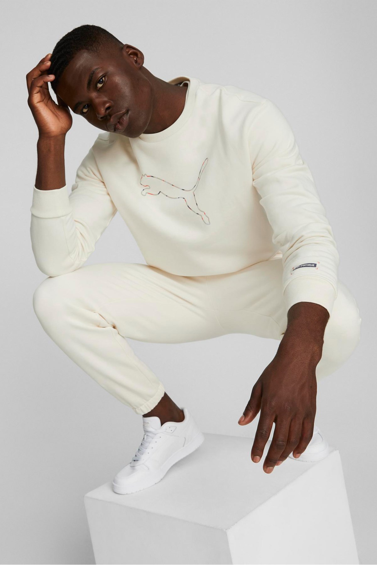 Puma Better Crew FL Erkek Sweatshirt 67002899 Beyaz