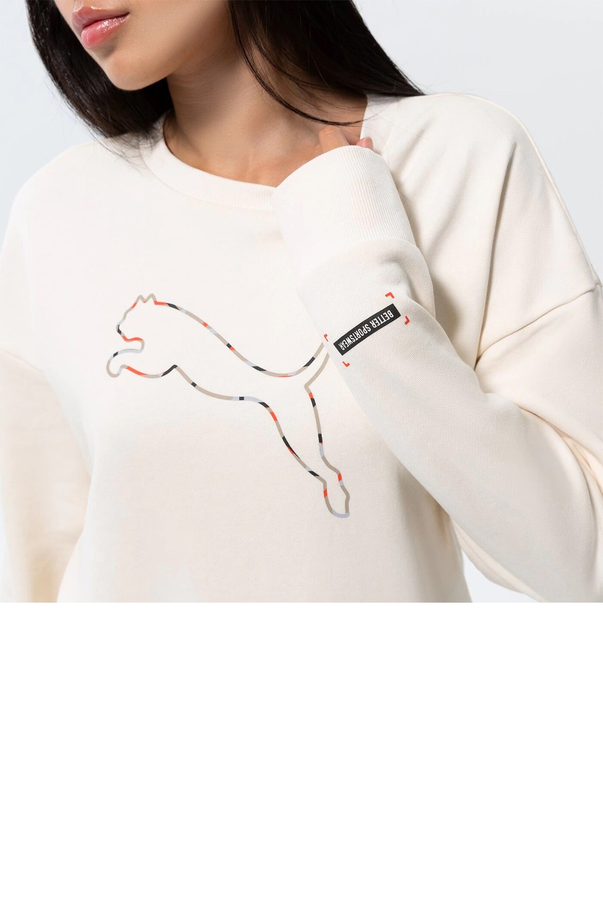 Puma Better Crew FL Kadın Sweatshirt 67003599 Beyaz