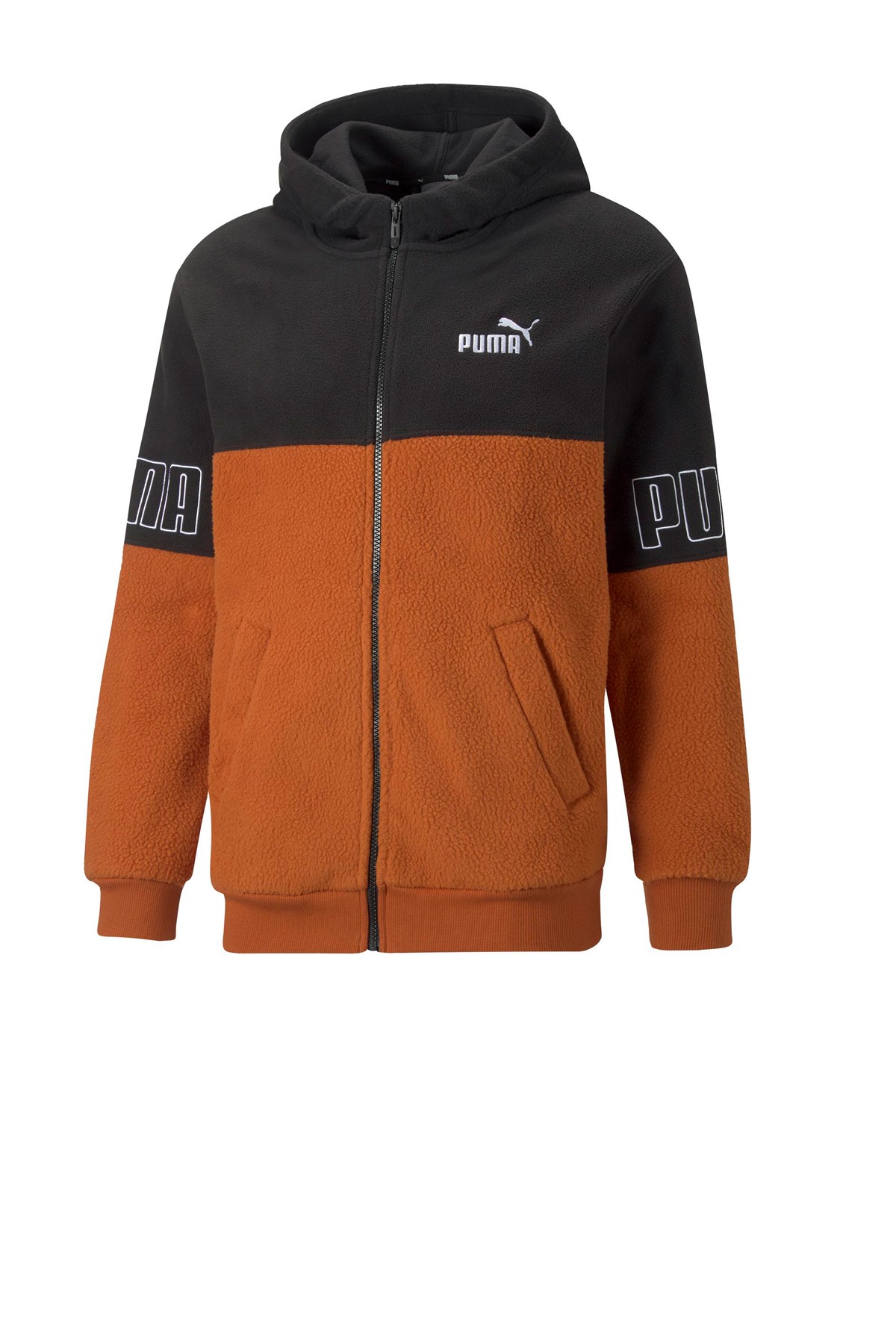 Puma power Winterized Full-Zip Erkek Sweatshirt 67082664 Turuncu