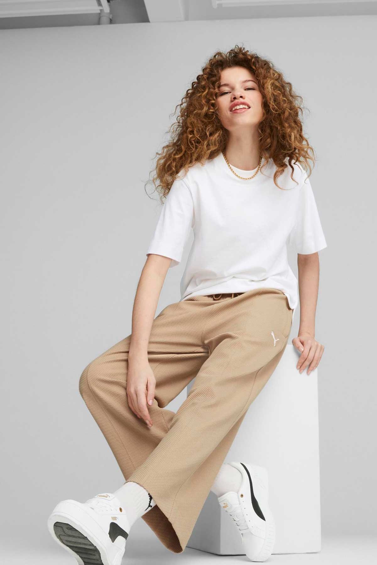 Puma HER Straight Kadın Eşofman Altı 67311389 Bej