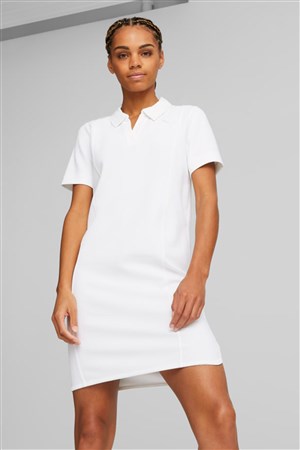 Puma Her Polo Dress Kadın Elbise 67311602 Beyaz
