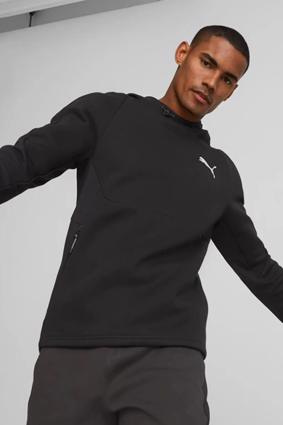 Puma Evostrıpe Hoodie Dk Erkek Kapüşonlu Sweat 67331201 Siyah