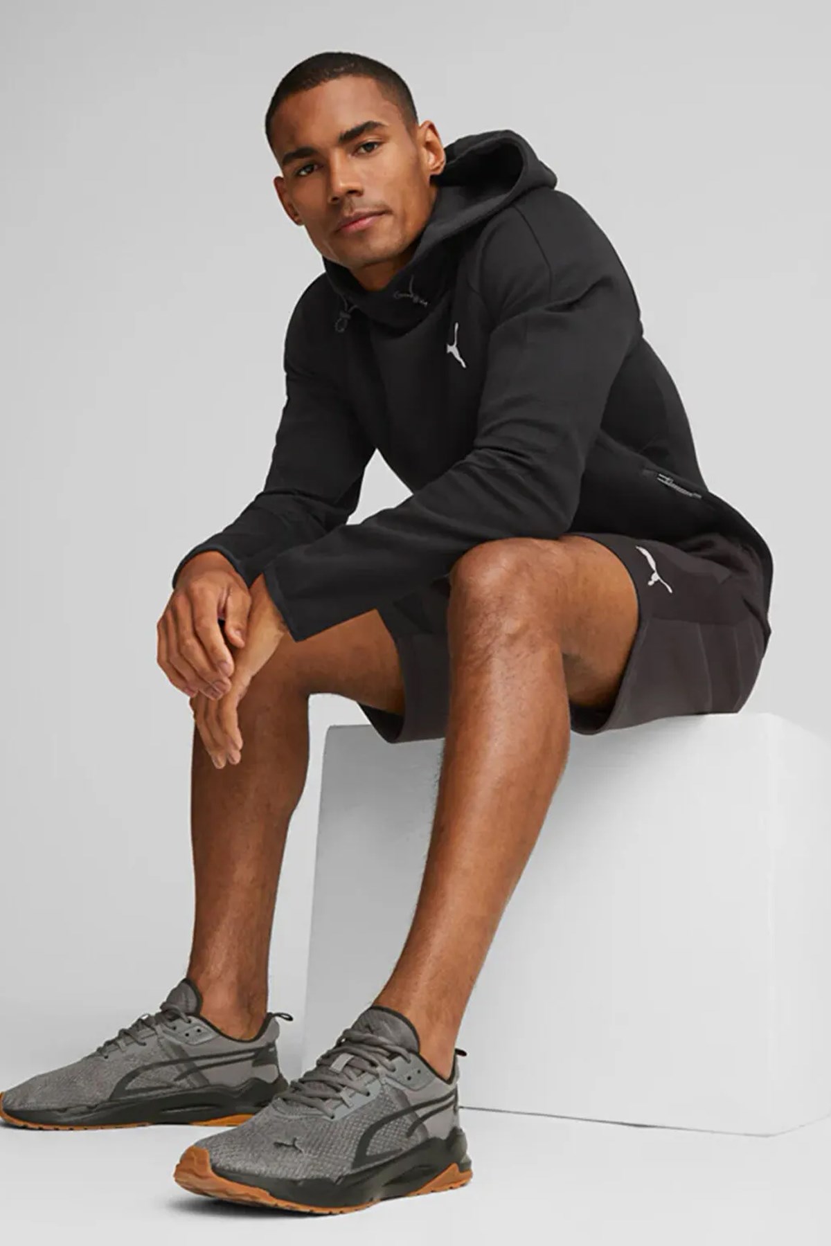 Puma Evostrıpe Hoodie Dk Erkek Kapüşonlu Sweat 67331201 Siyah