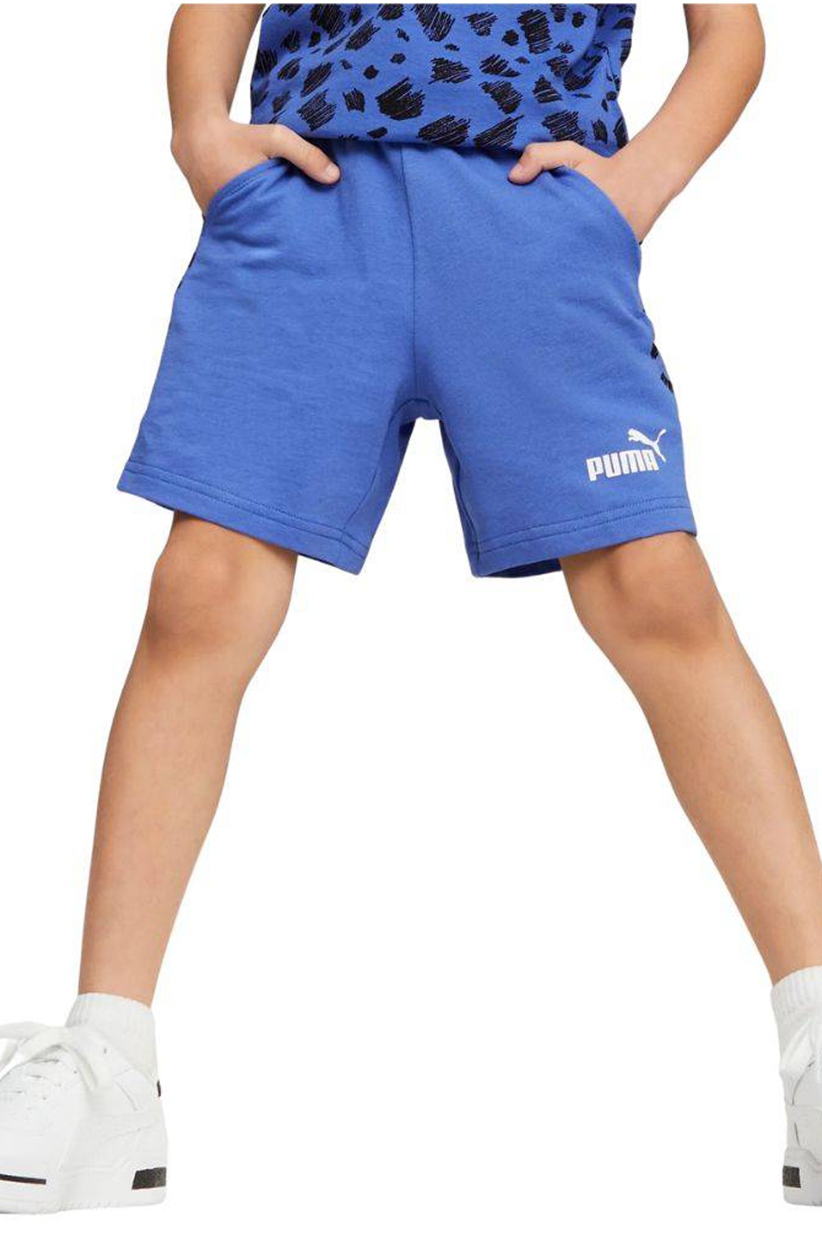 Puma Ess+ Mates Çocuk Şort 67334892 Mavi