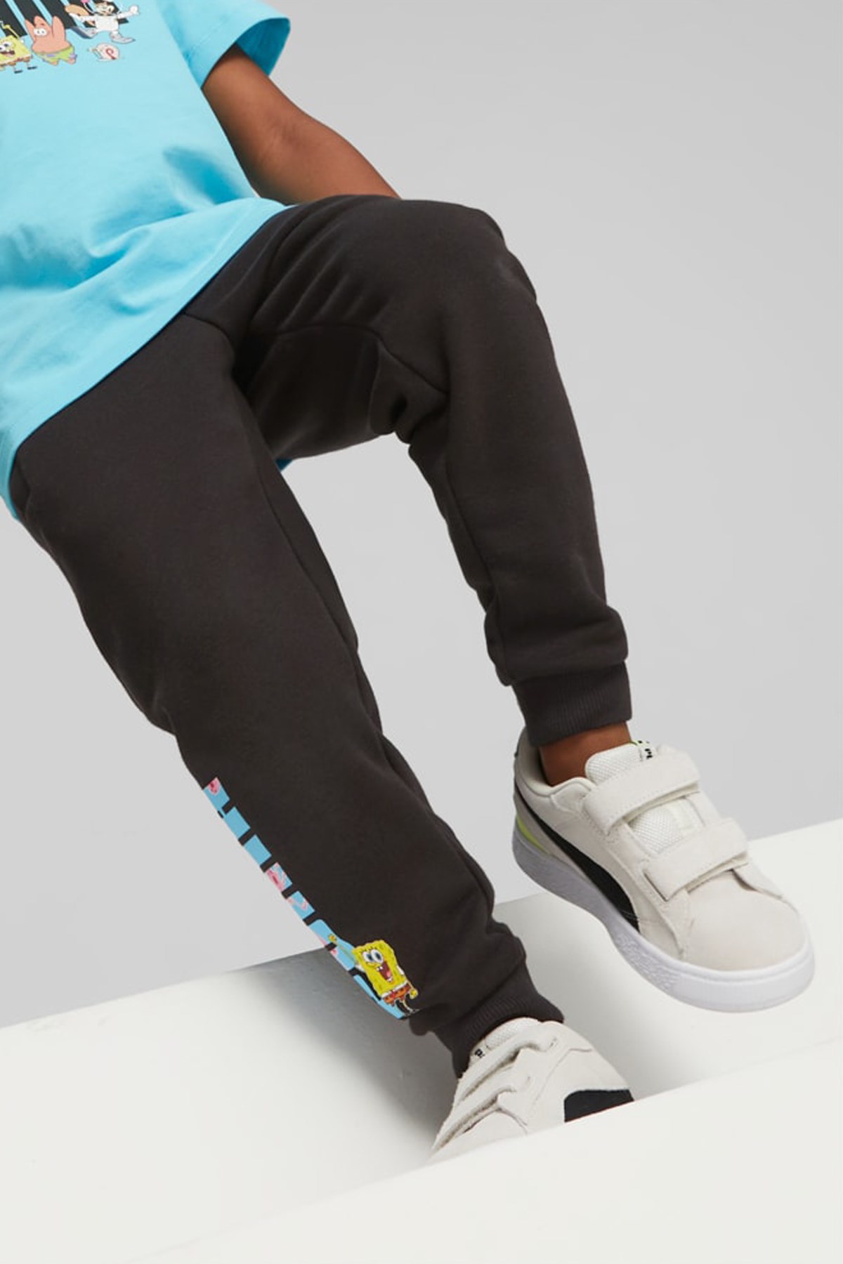 Puma X Spongebob Çocuk Eşofman Altı 67367601 Siyah
