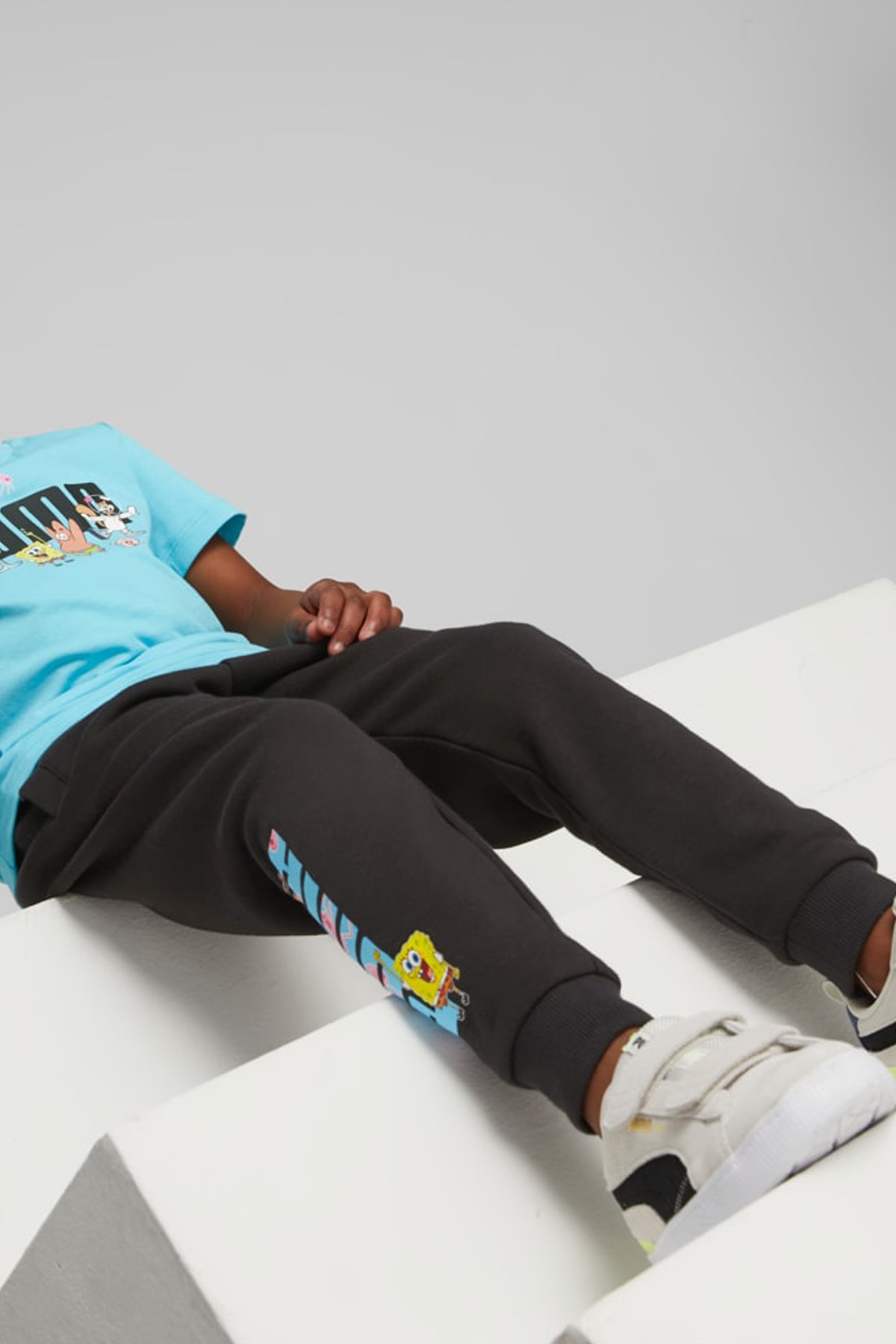 Puma X Spongebob Çocuk Eşofman Altı 67367601 Siyah