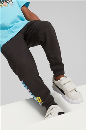 Puma X Spongebob Çocuk Eşofman Altı 67367601 Siyah