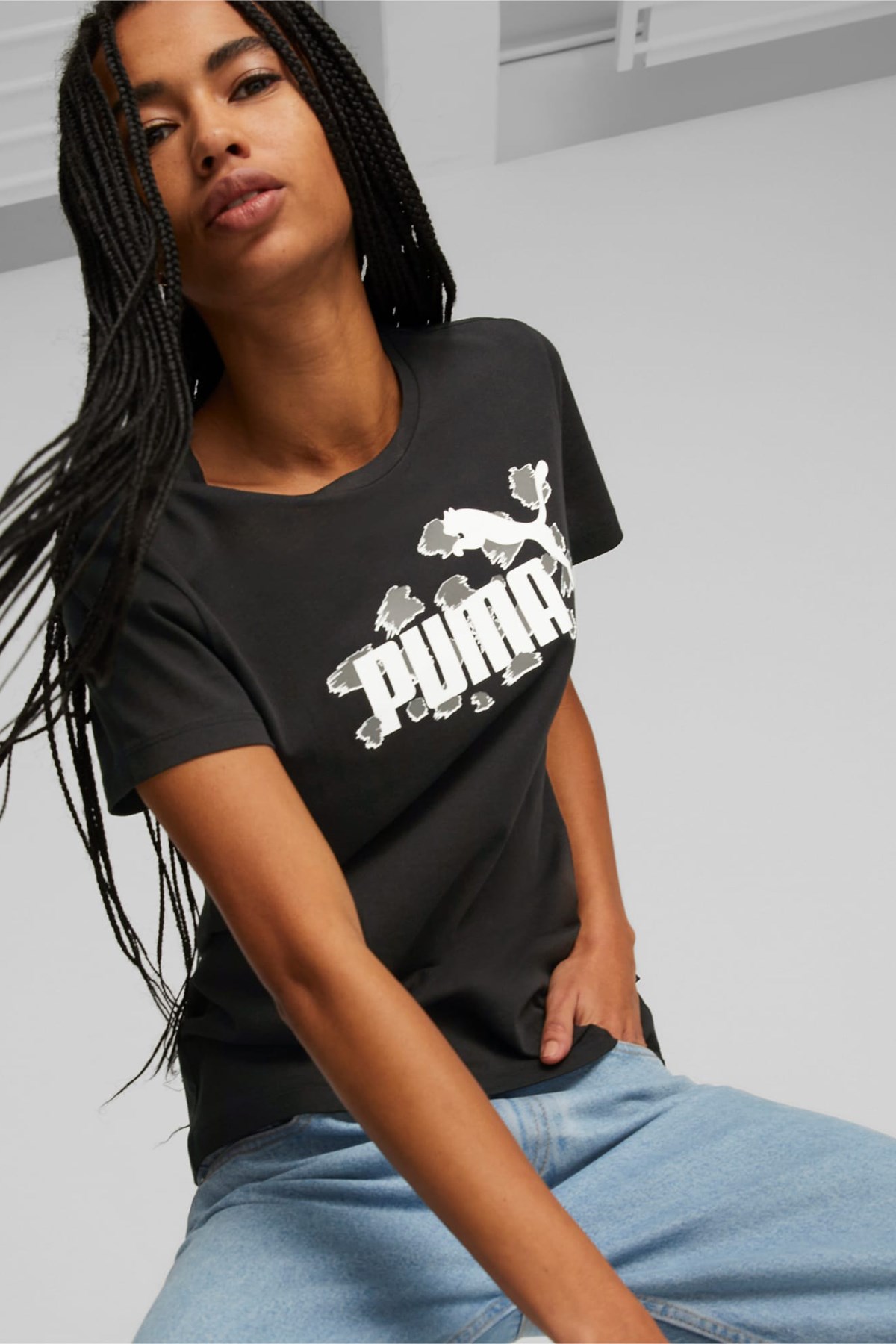 Puma Ess+ Animal Kadın Tişört 67368701 Siyah