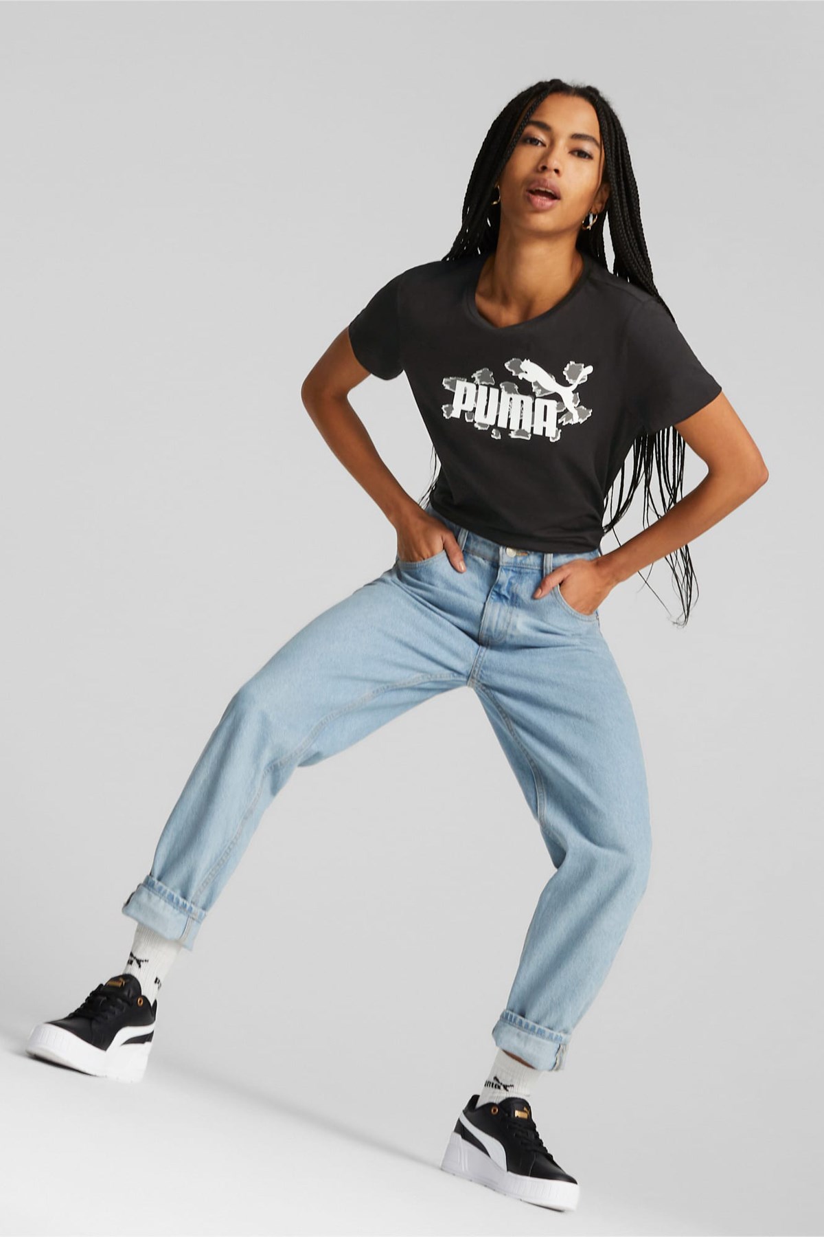 Puma Ess+ Animal Kadın Tişört 67368701 Siyah
