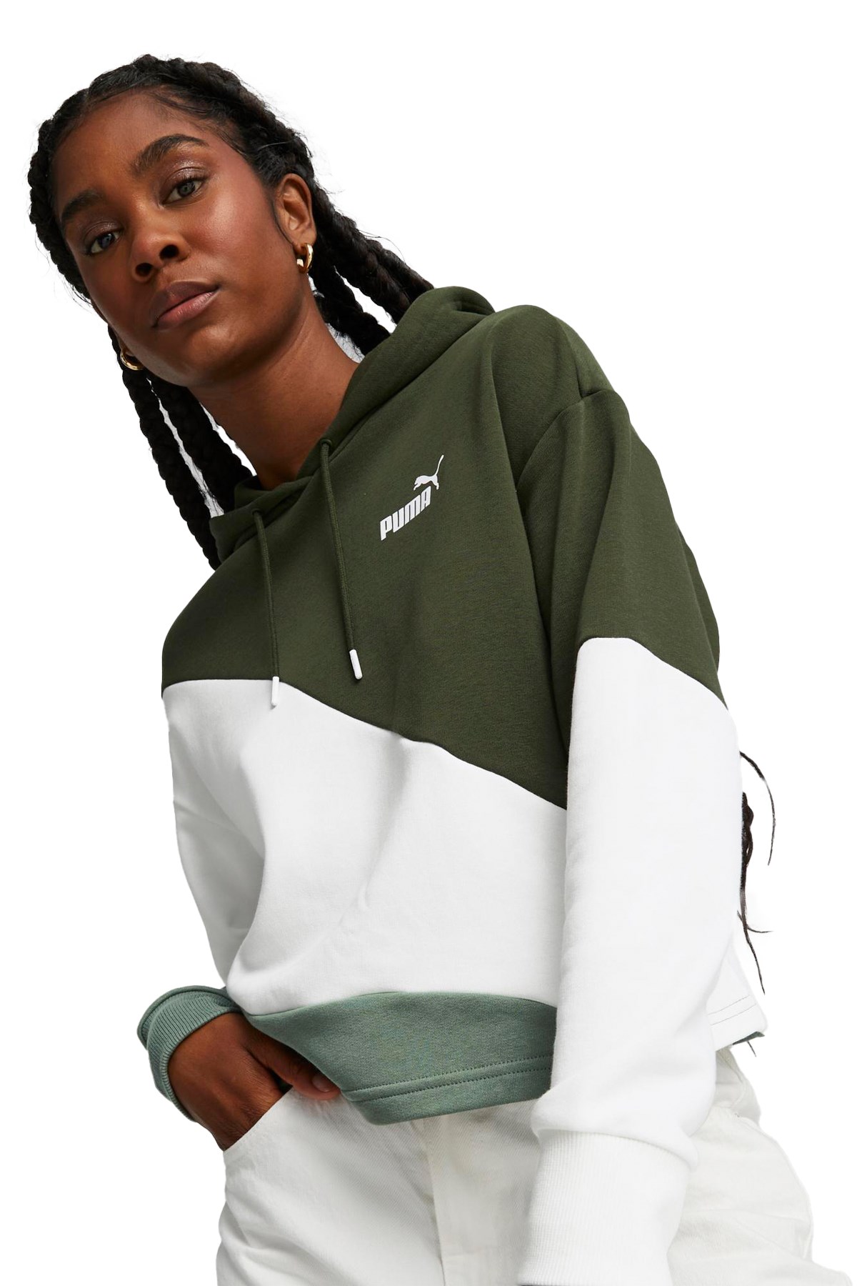 Puma Power Cat Kadın Sweatshirt 67397744 Yeşil