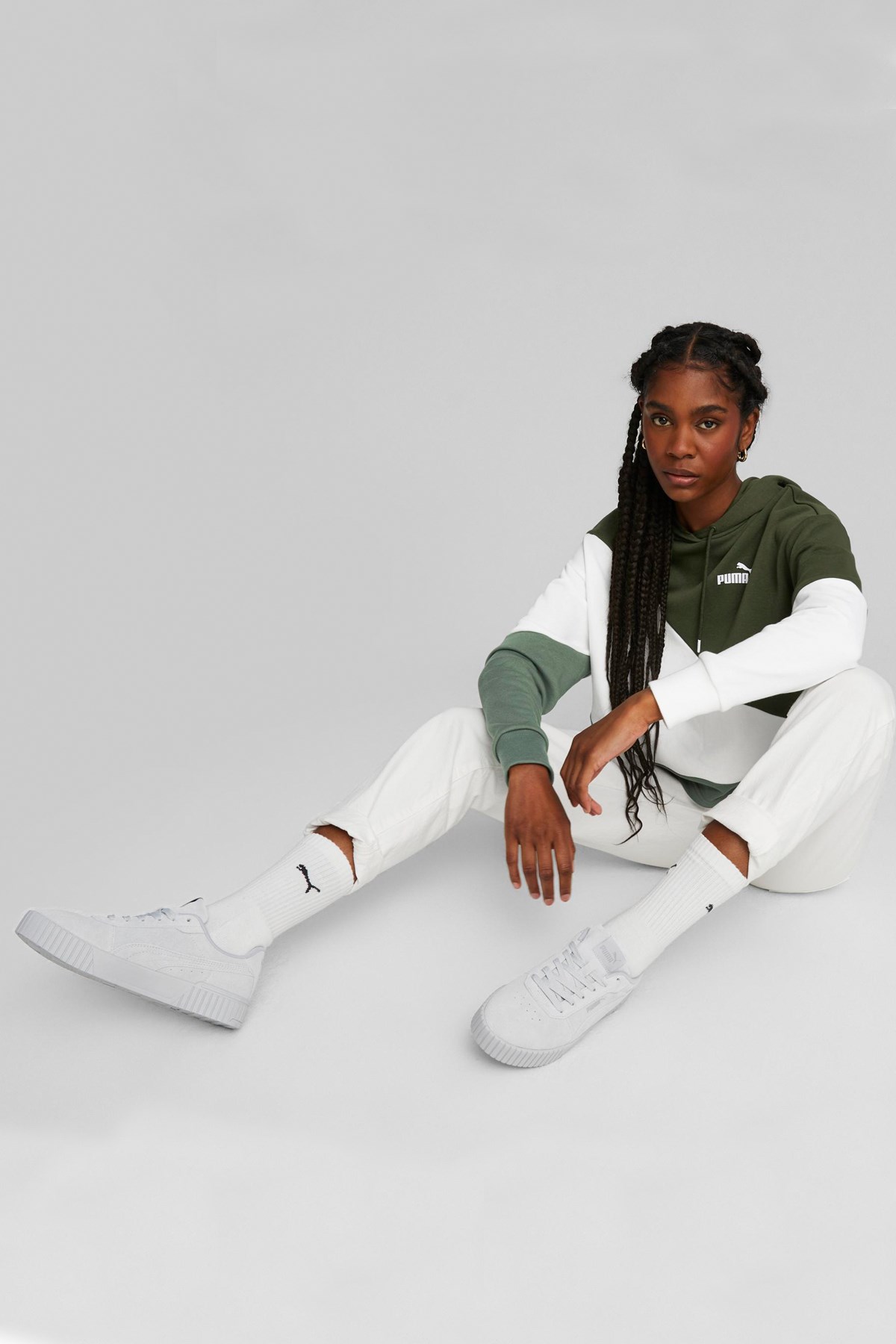 Puma Power Cat Kadın Sweatshirt 67397744 Yeşil