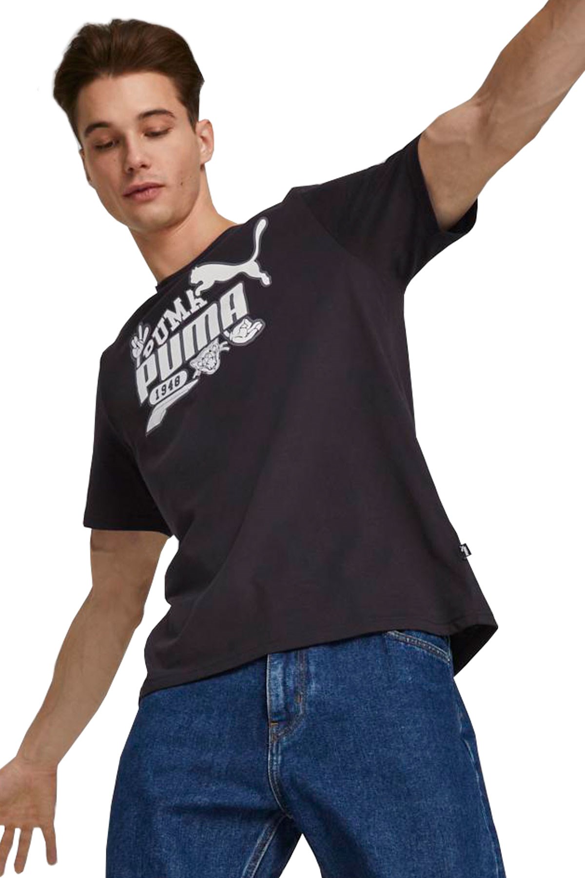 Puma Graphics Icon Erkek Tişört 67447601 Siyah